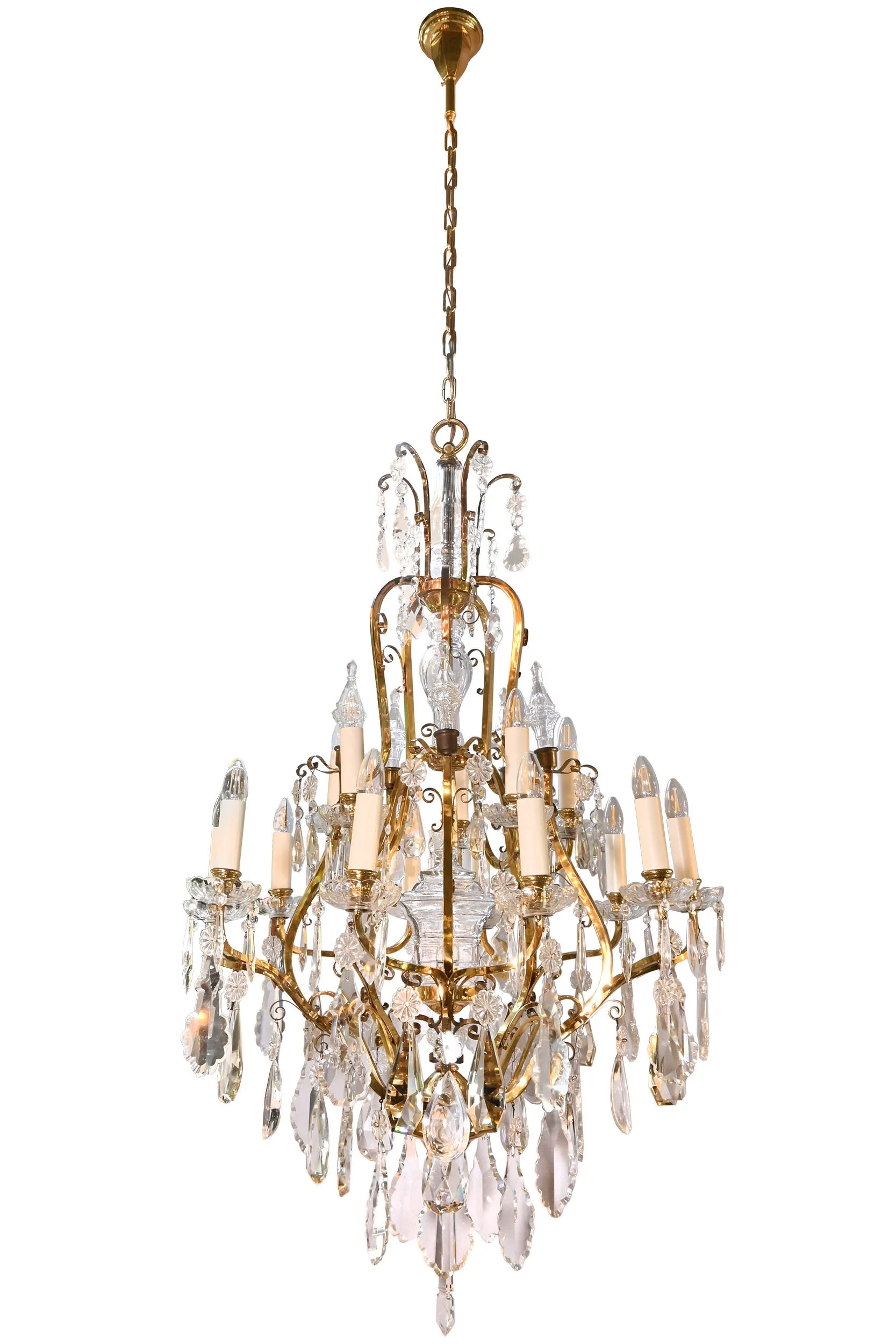 27380 large brass and crystal fifteen candle chandelier 1 .jpg