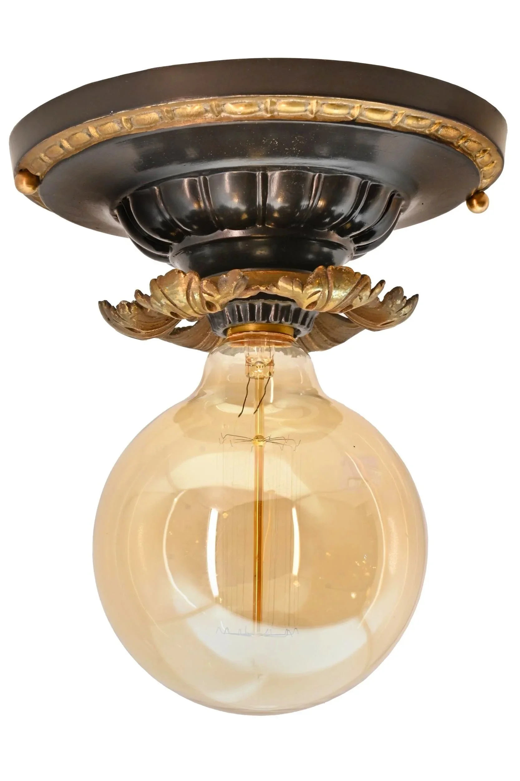 27100+black+on+brass+single+bulb+flush+mount+with+acanthus+socket+1.jpg