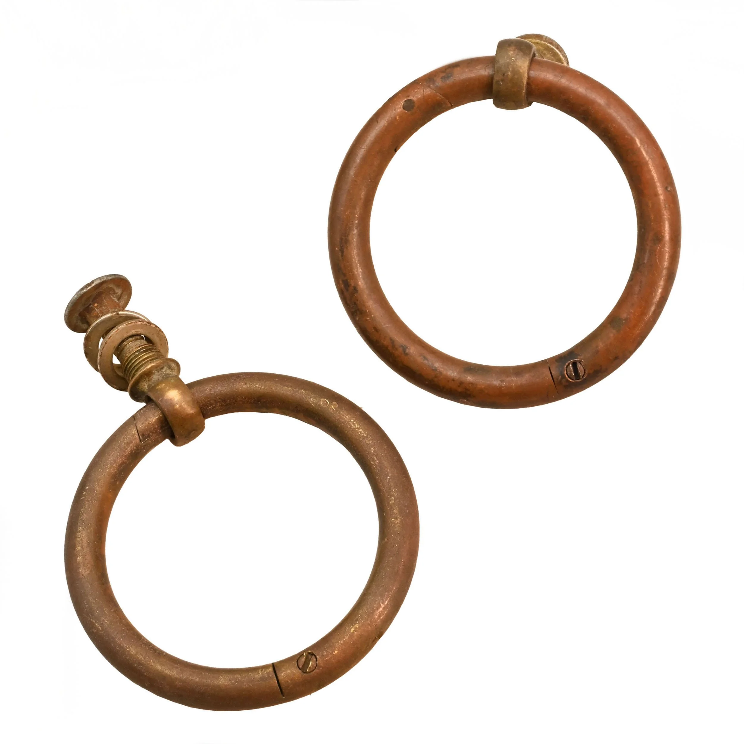 pair of 3 inch cast brass drop ring pulls