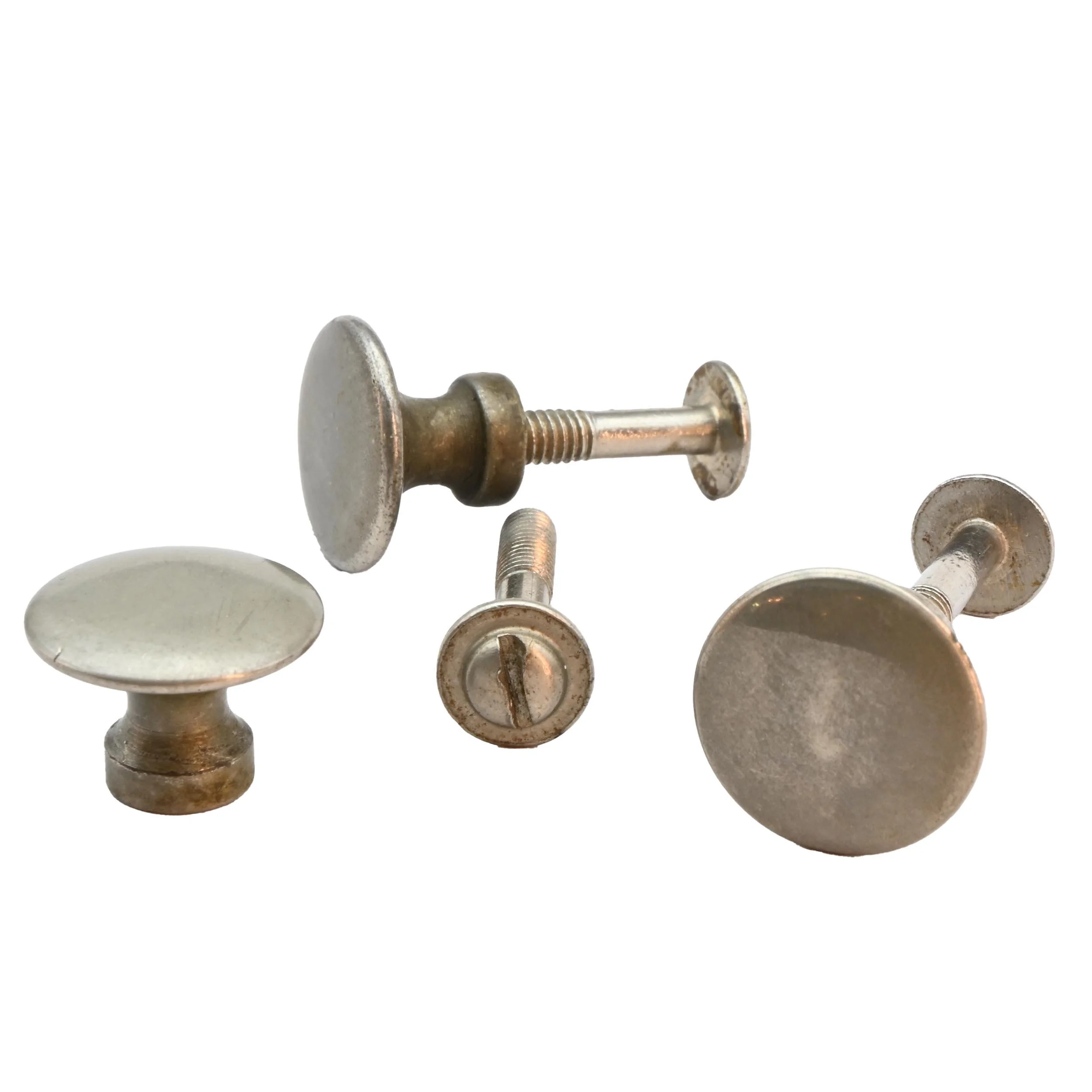 round nickel three quarters diameter set of 3 pulls