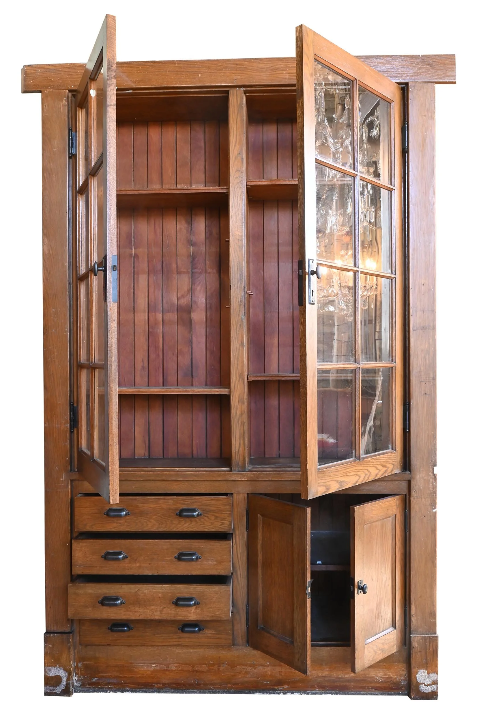 27194 divided light 4 drawer oak builtin 2.jpg