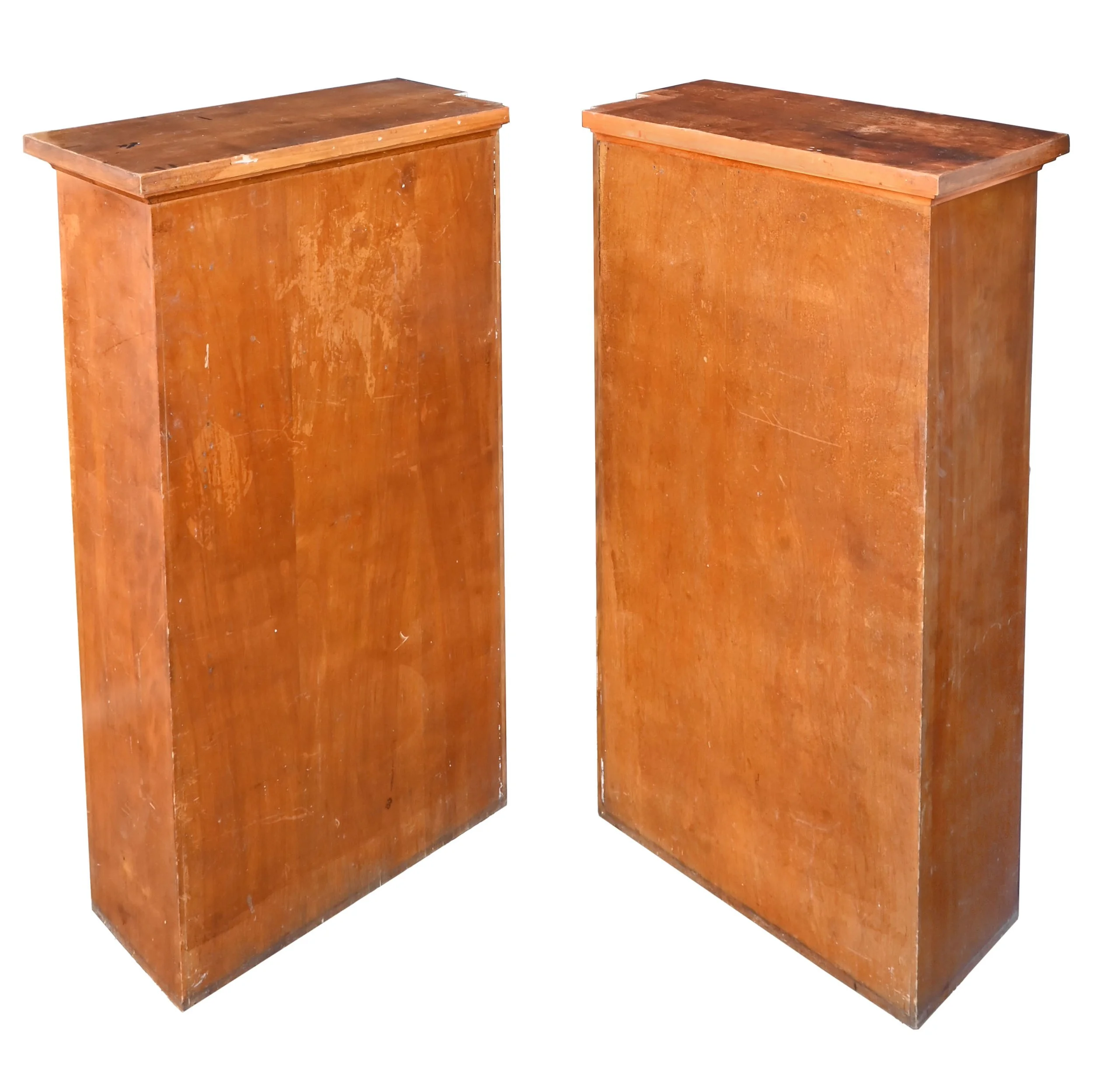 28036 pair of birch built in bookcases with drawers 1.jpg