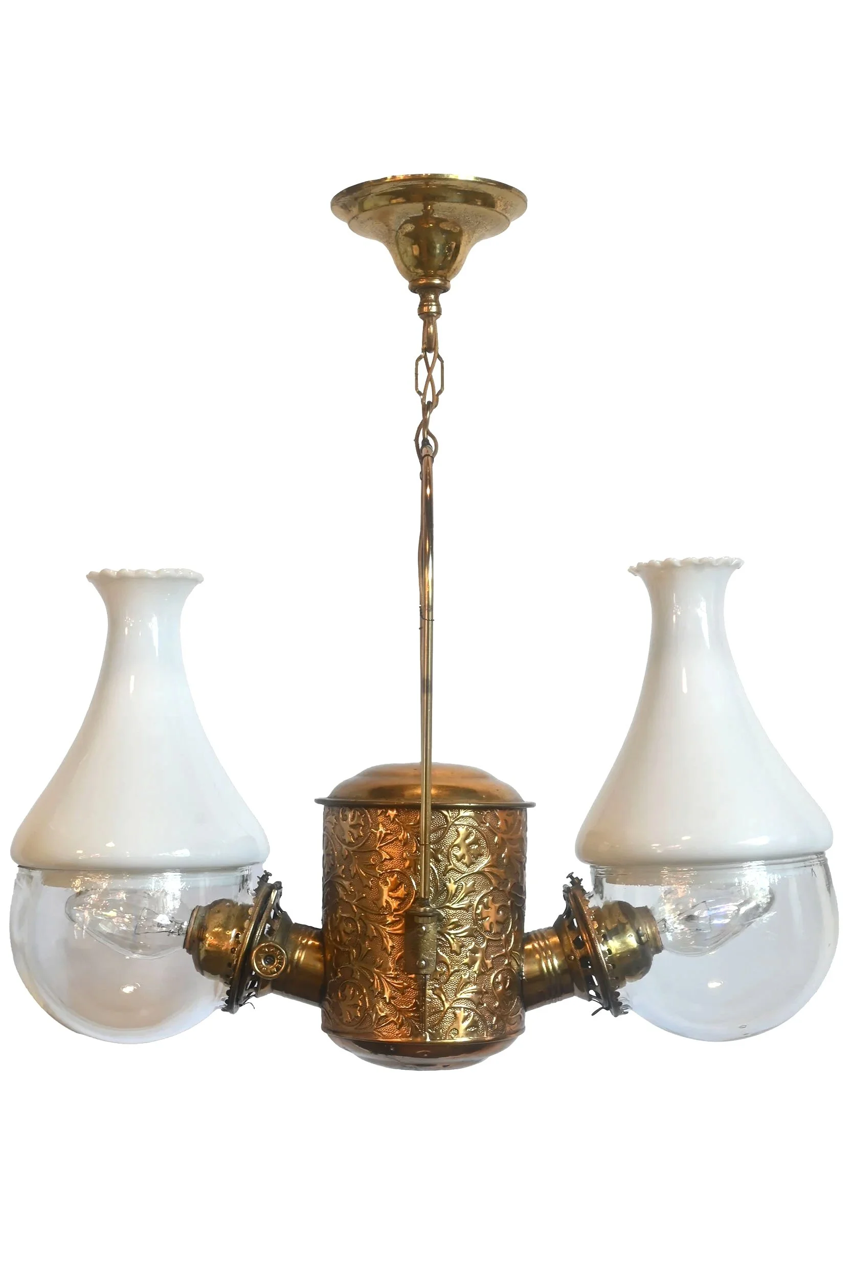 27630+converted+double+stamped+brass+angle+lamp+with+clear+and+milk+glass+chimney+shades+1.jpg