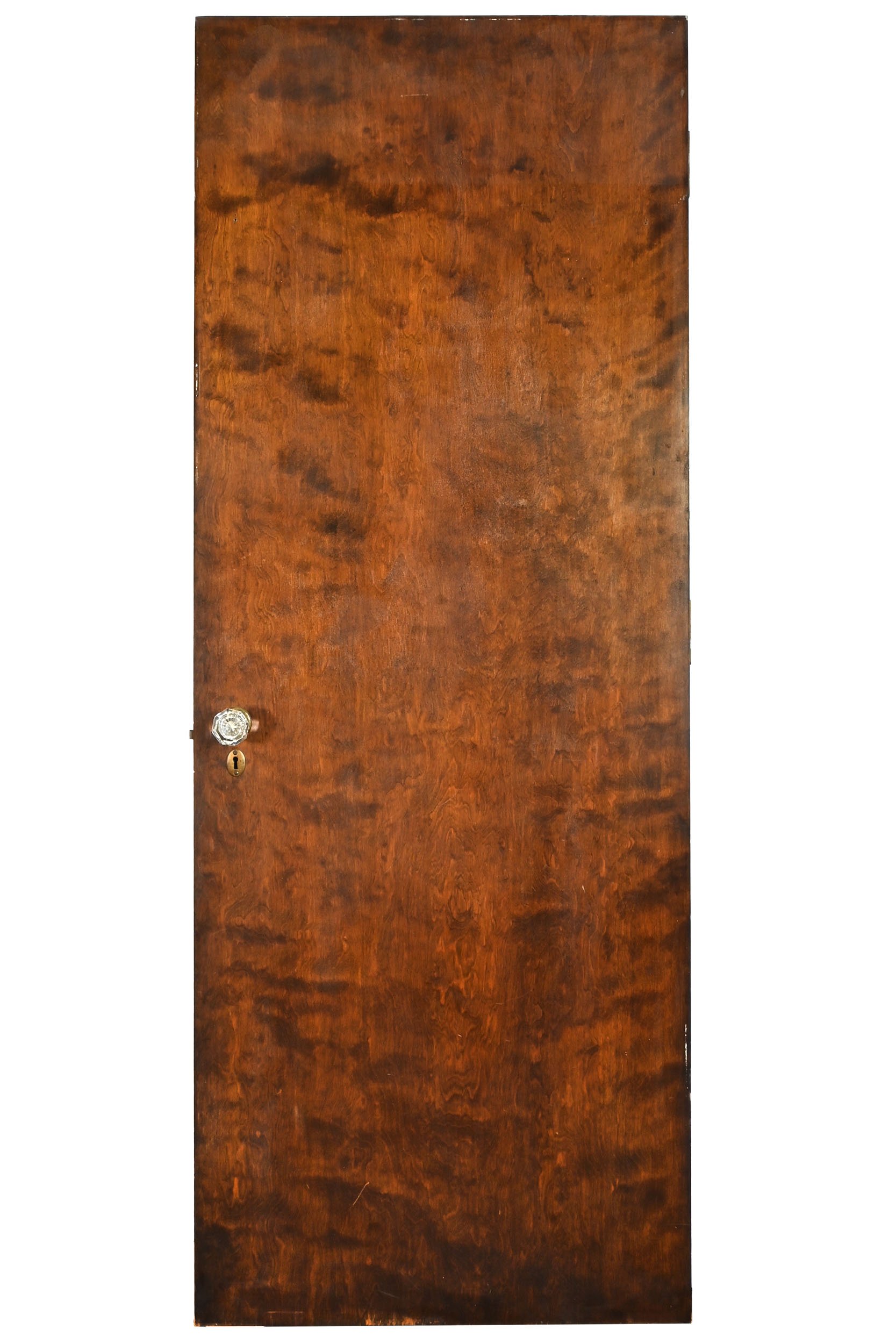 27169 rotary cut birch interior slab door with crystal knobs 1.jpg