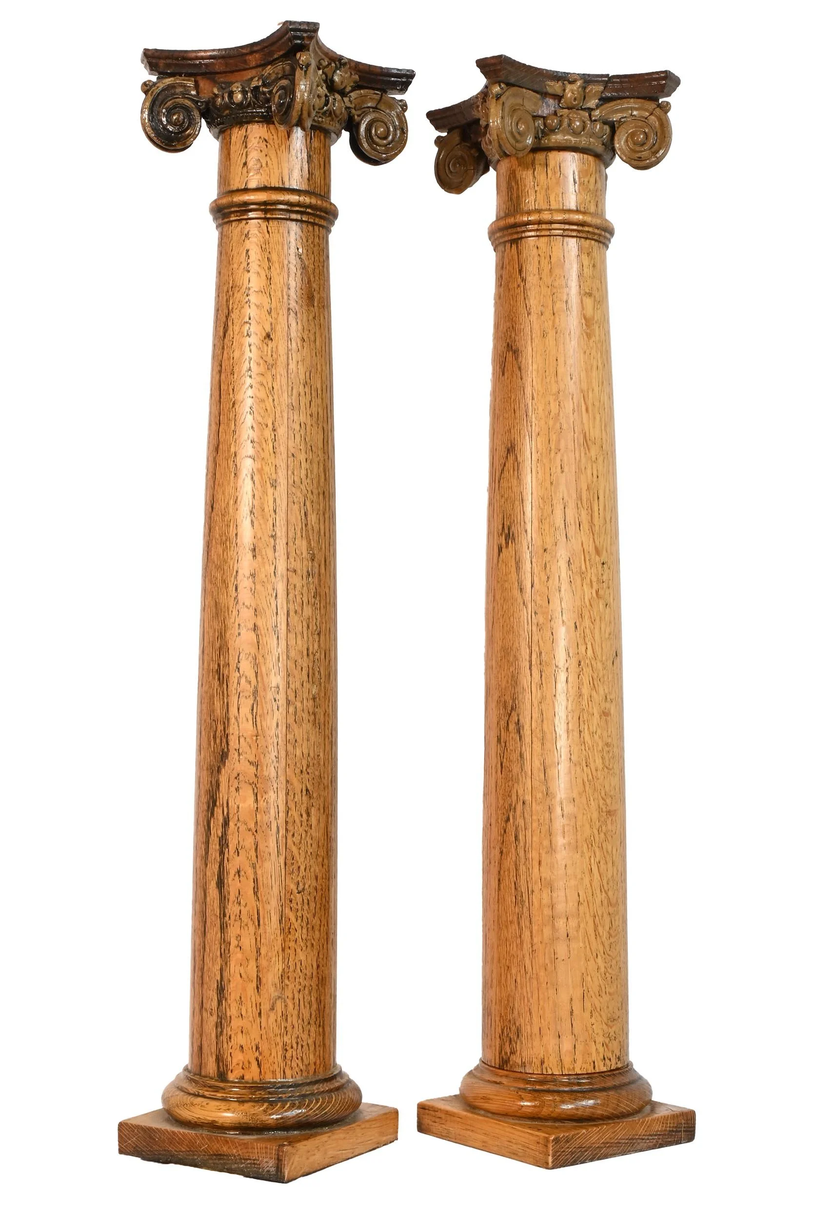 25261 pair petite oak columns with caps 1.jpg
