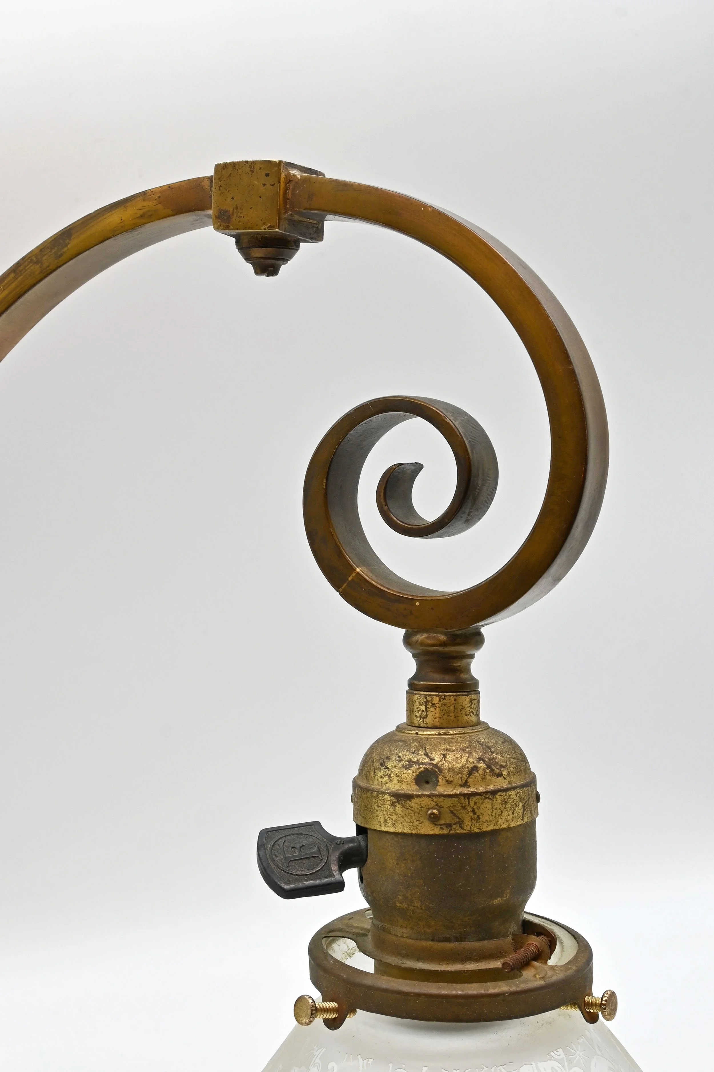 62194+brass+spiral+arm+sconce+with+pleated+floral+etched+shade+4.jpg