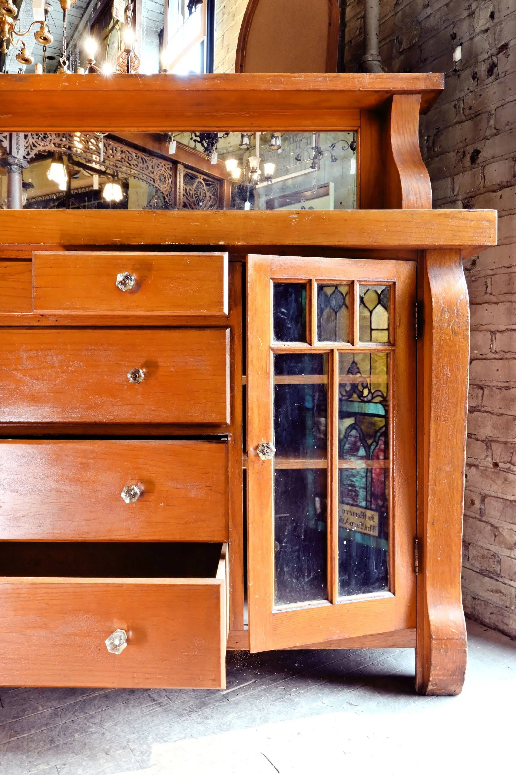 62513+arts+and+crafts+half+buffet+with+curved+supports+and+glass+pulls+2.jpg