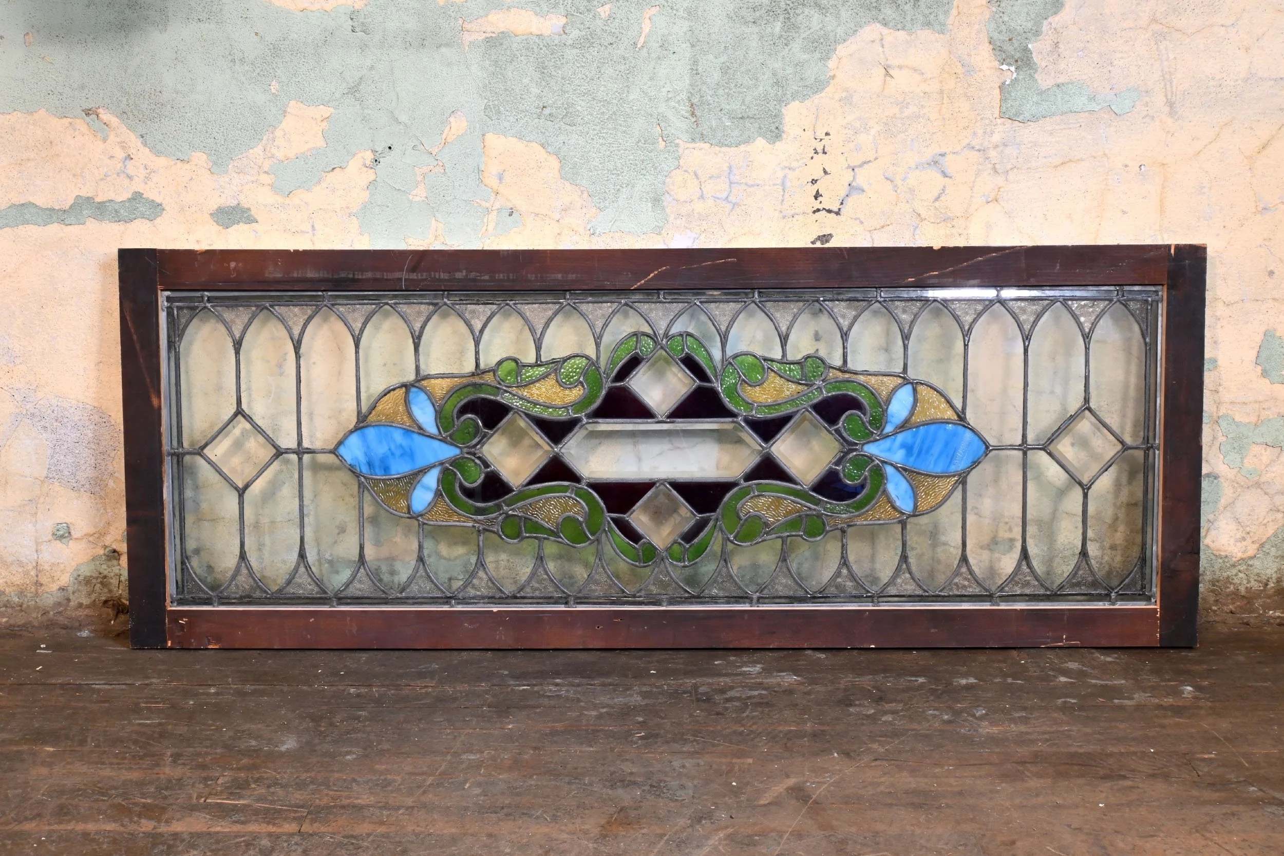 62091+ornate+transom+stained+glass+window+with+blue+fleur+de+lis+1.jpg