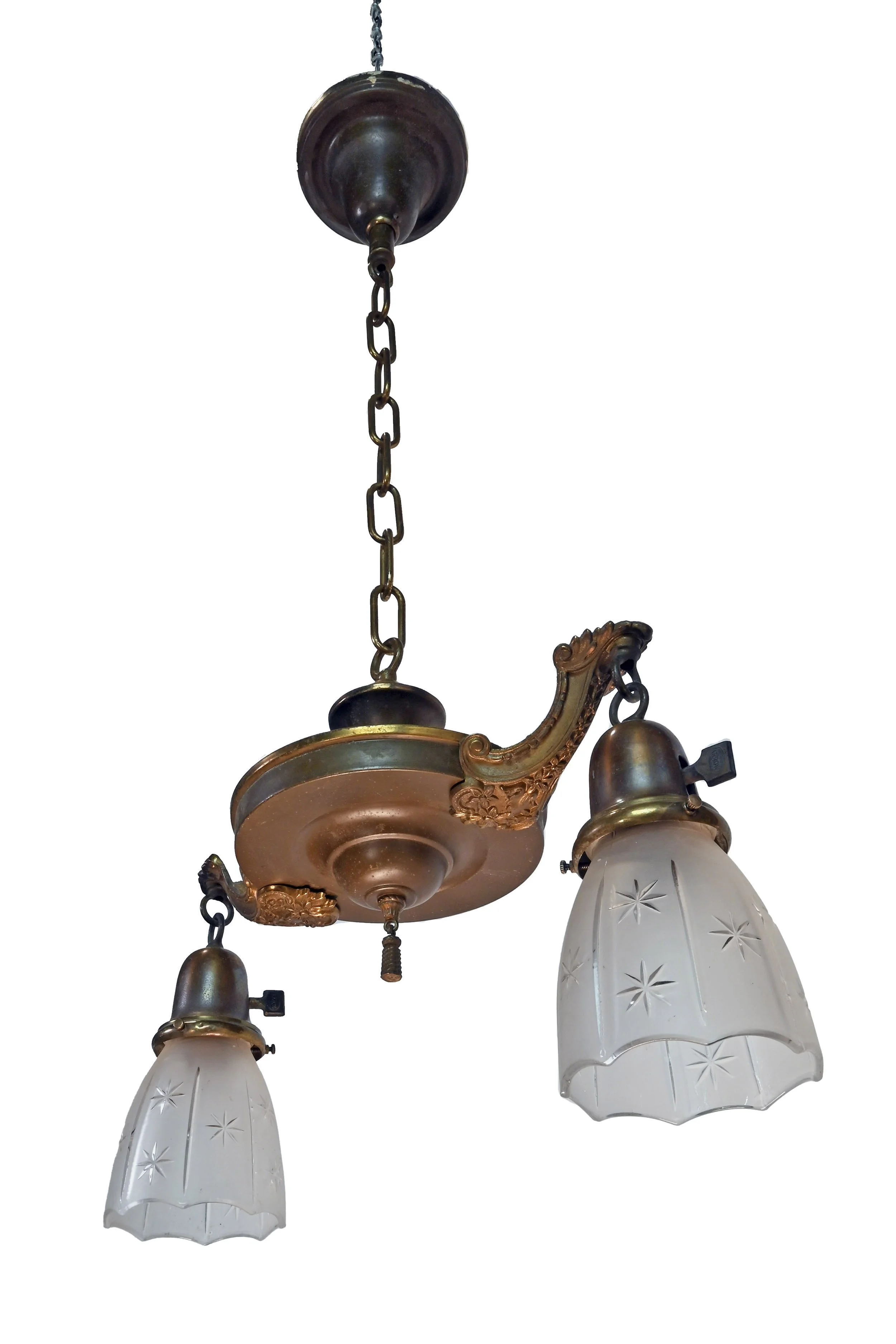 62109B+brass+two+arm+pan+chandelier+with+cut+glass+shades+6.jpg
