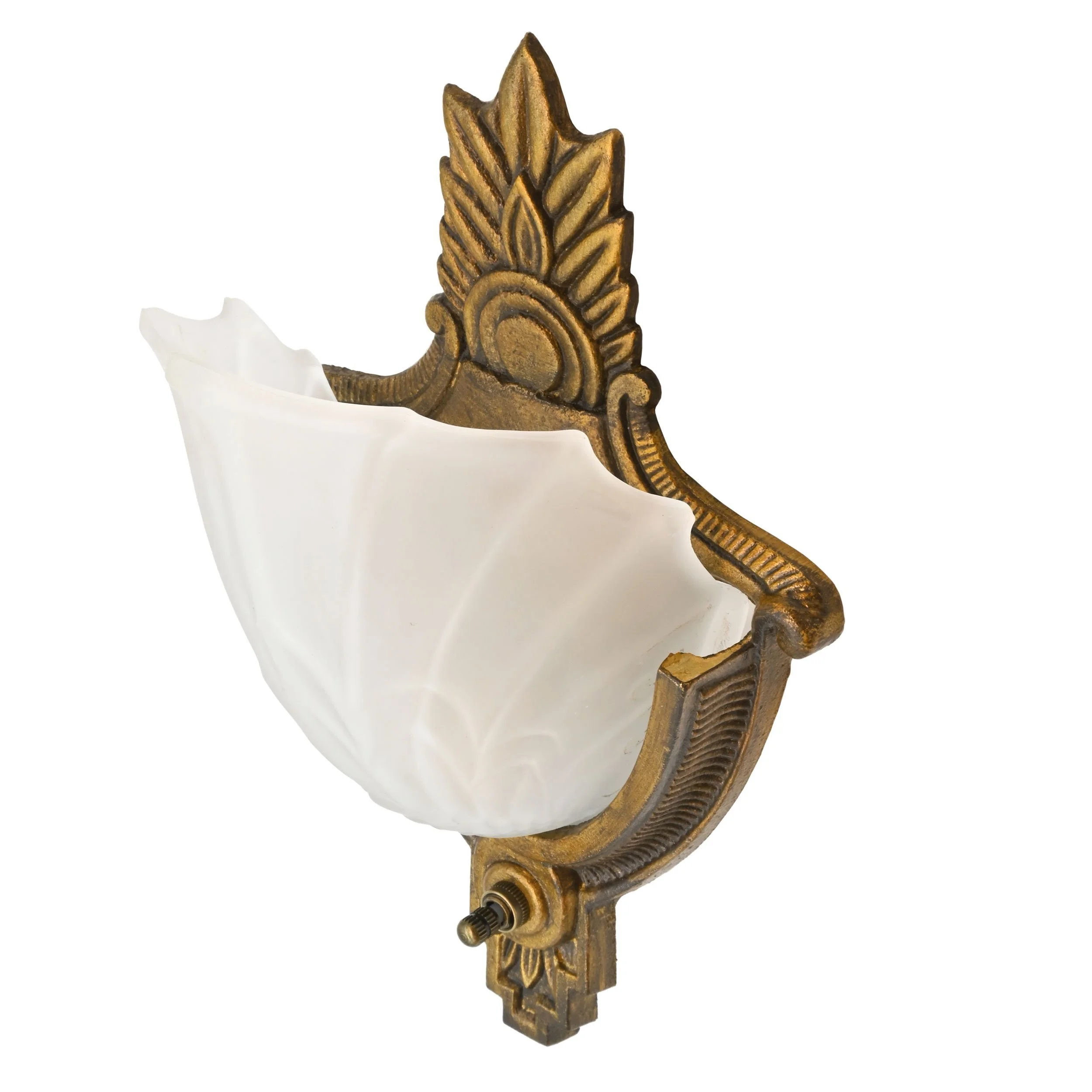 62151+hand+finished+cast+iron+slipper+shade+sconce+pair+7.jpg