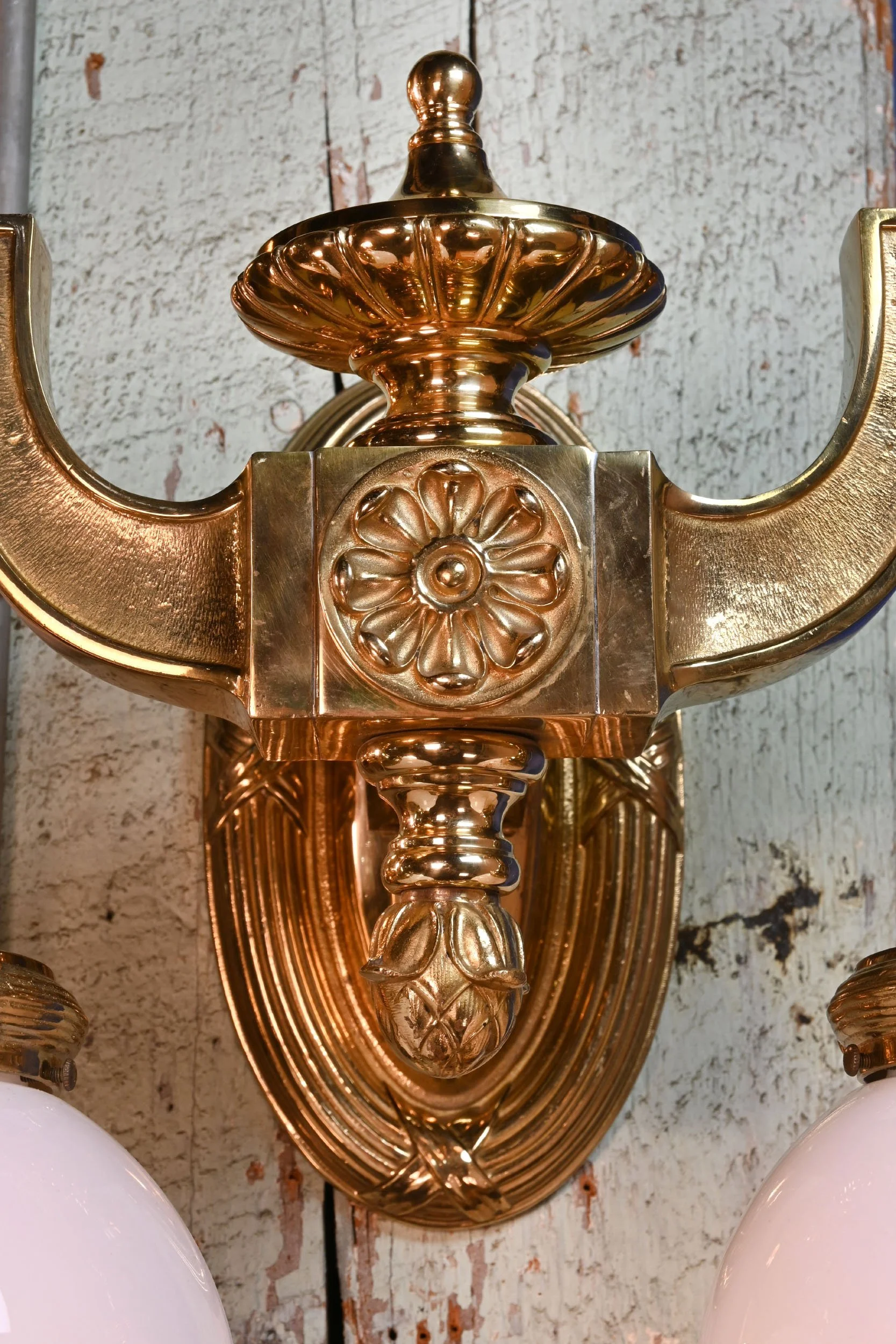 47127+large+two+arm+brass+sconce+redo+with+white+globes+3.jpg