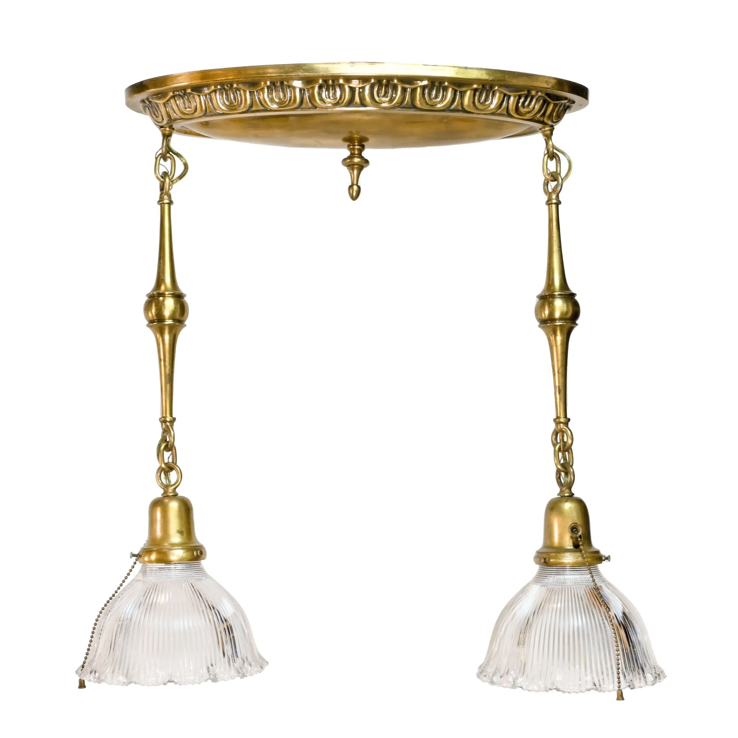 62486+oversized+brass+two+light+pan+with+holophane+shades+1.jpg
