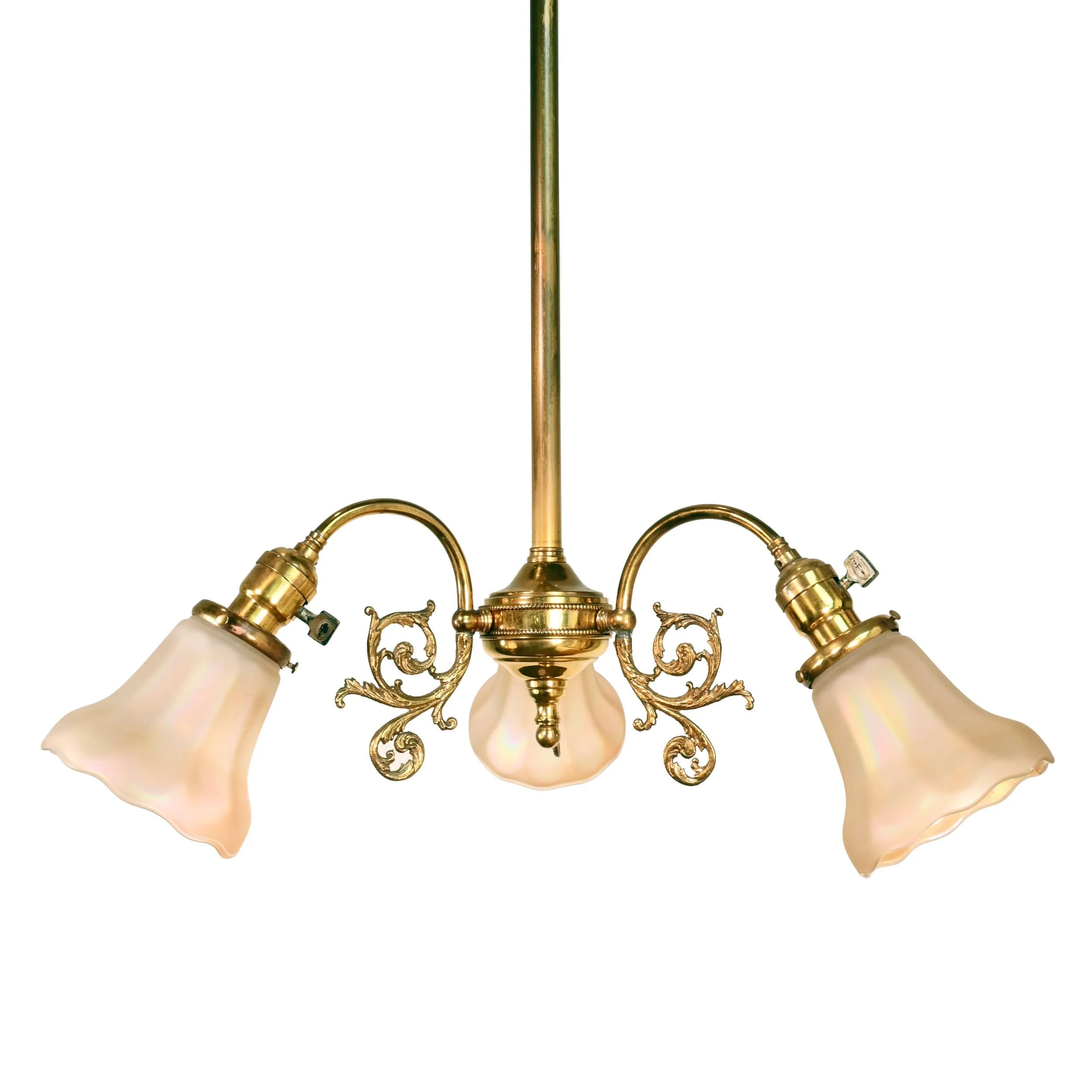 49269+brass+three+light+chandelier+with+pale+carnival+glass+shades+1.jpg