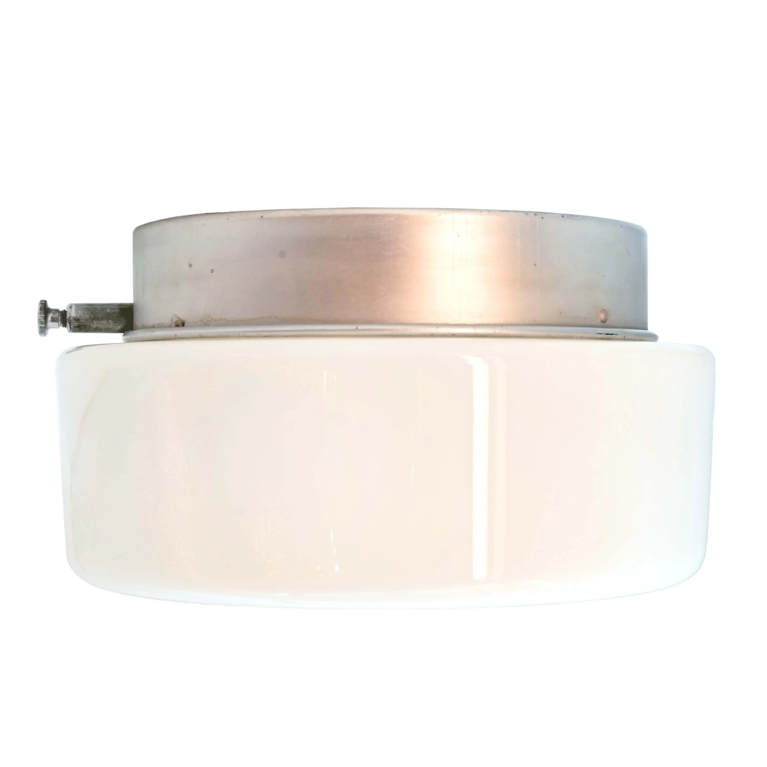 62617+mid+century+modern+aluminum+flush+fixture+with+milk+glass+shade+1.jpg