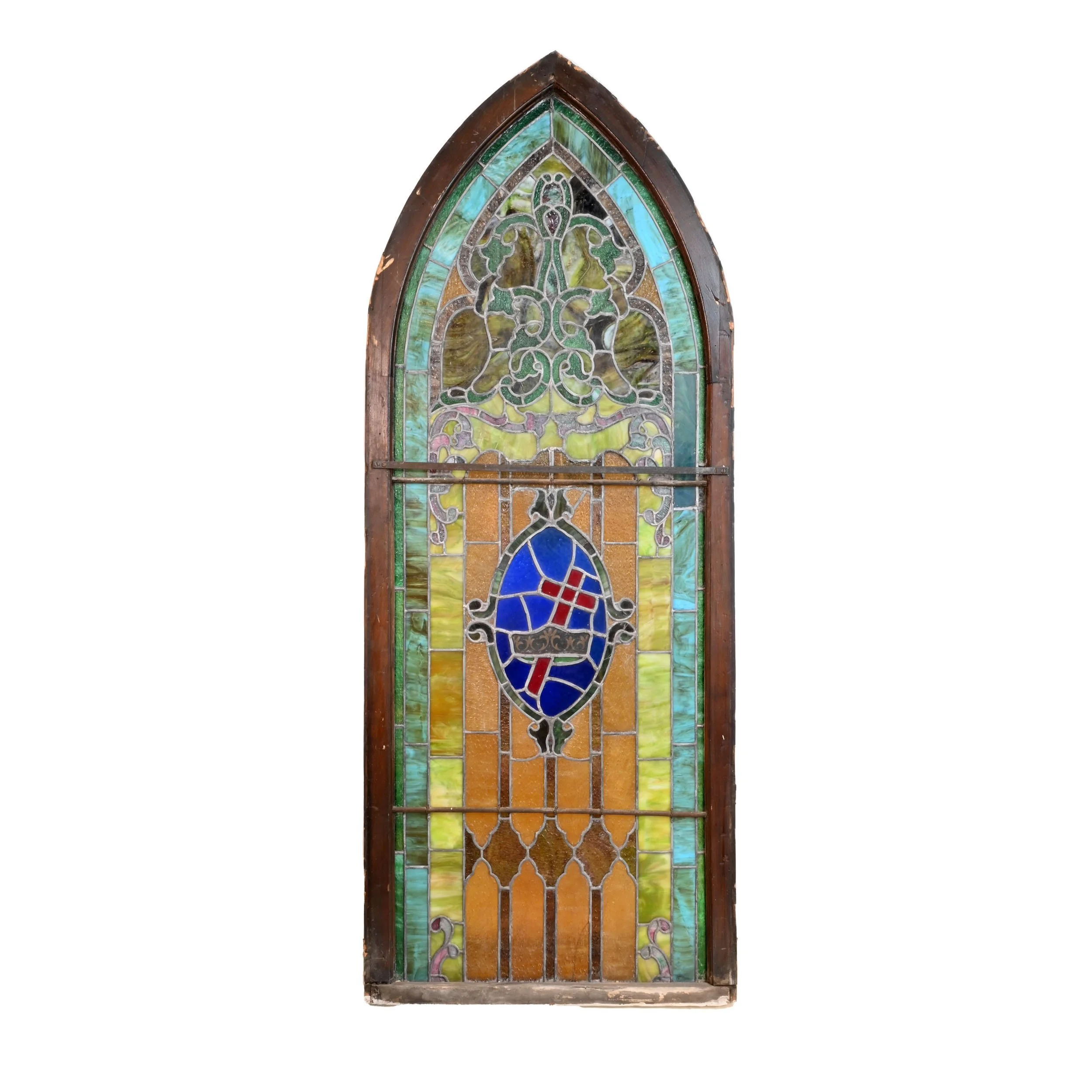 61660+arched+double+hung+stained+glass+with+cross+and+dedication+1.jpg