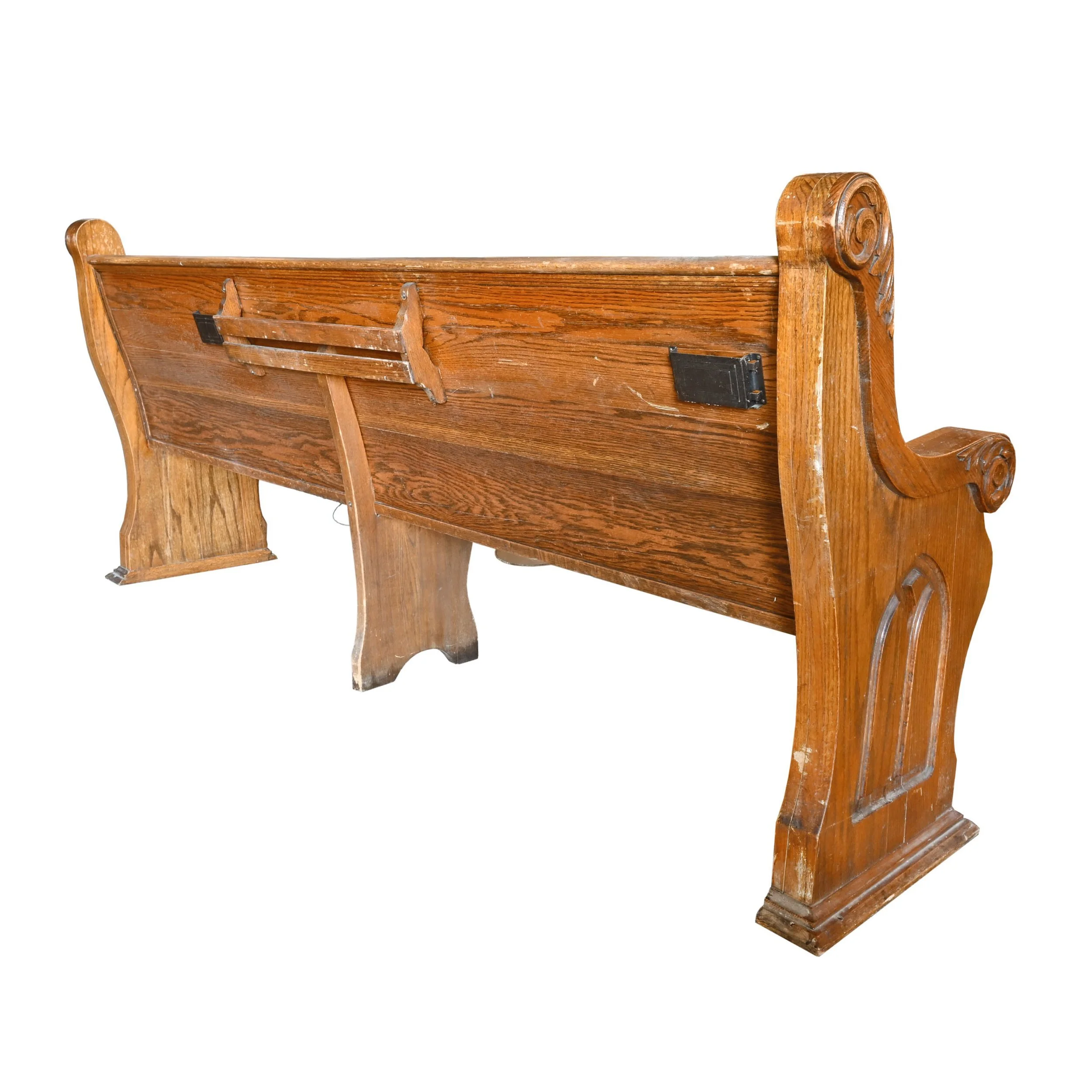 62459+gothic+straight+oak+pew+with+wire+and+wood+bible+holders+1.jpg