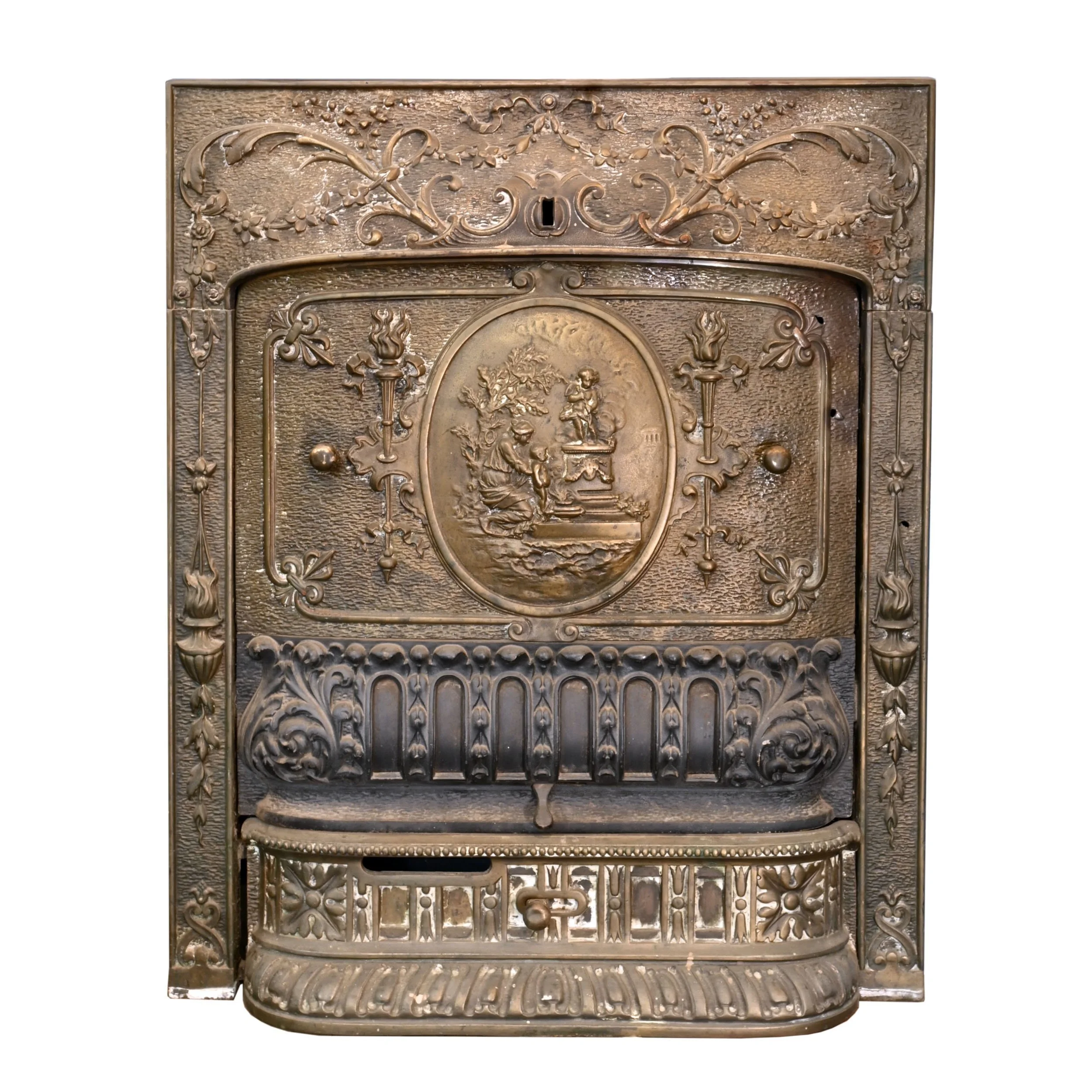 61497+ornate+cast+iron+four+piece+summer+fireplace+cover+1.jpg