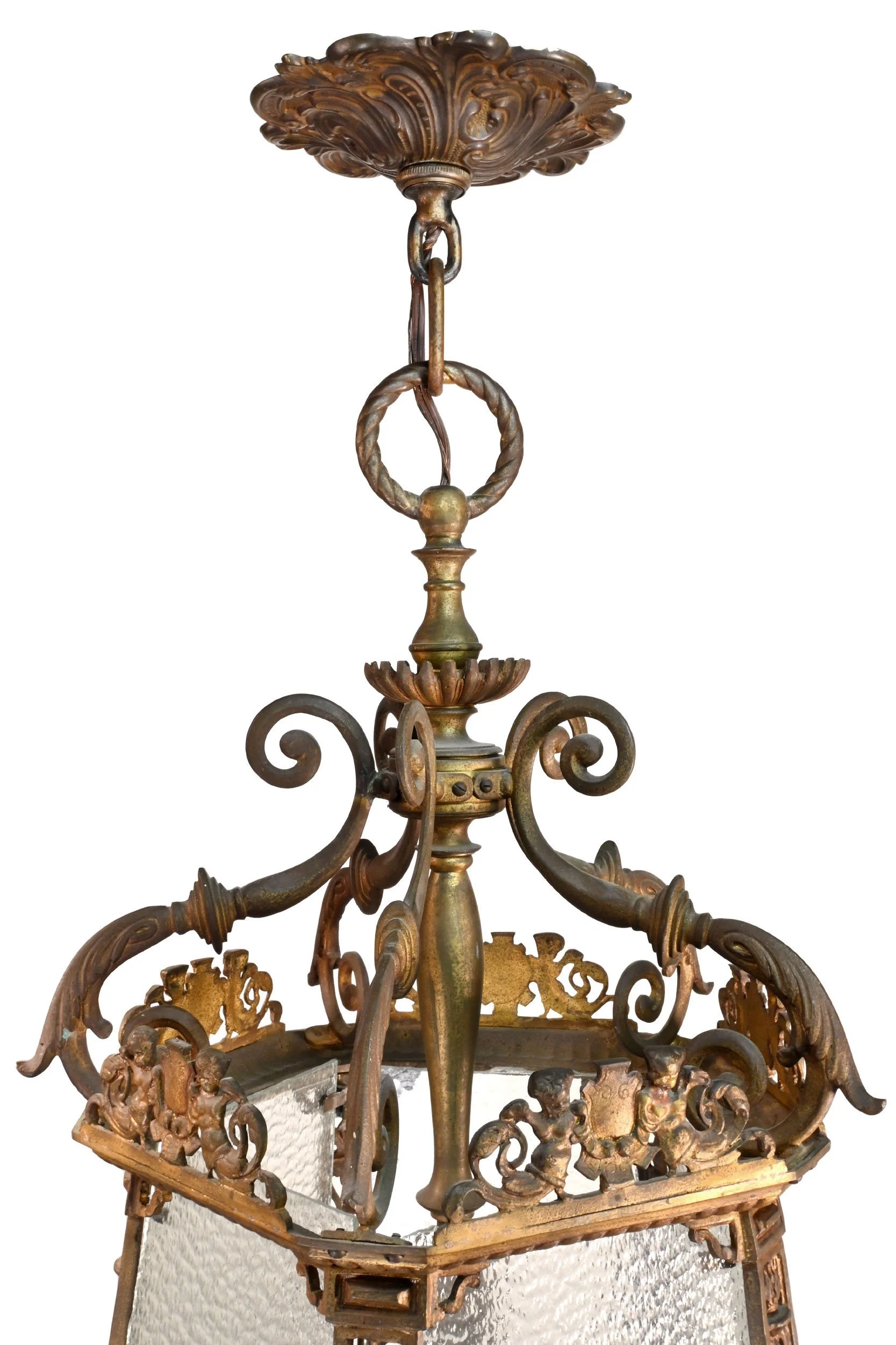 62681+ornate+lantern+style+pendant+with+soldier+and+cherub+details+and+hammered+glass+3.jpg