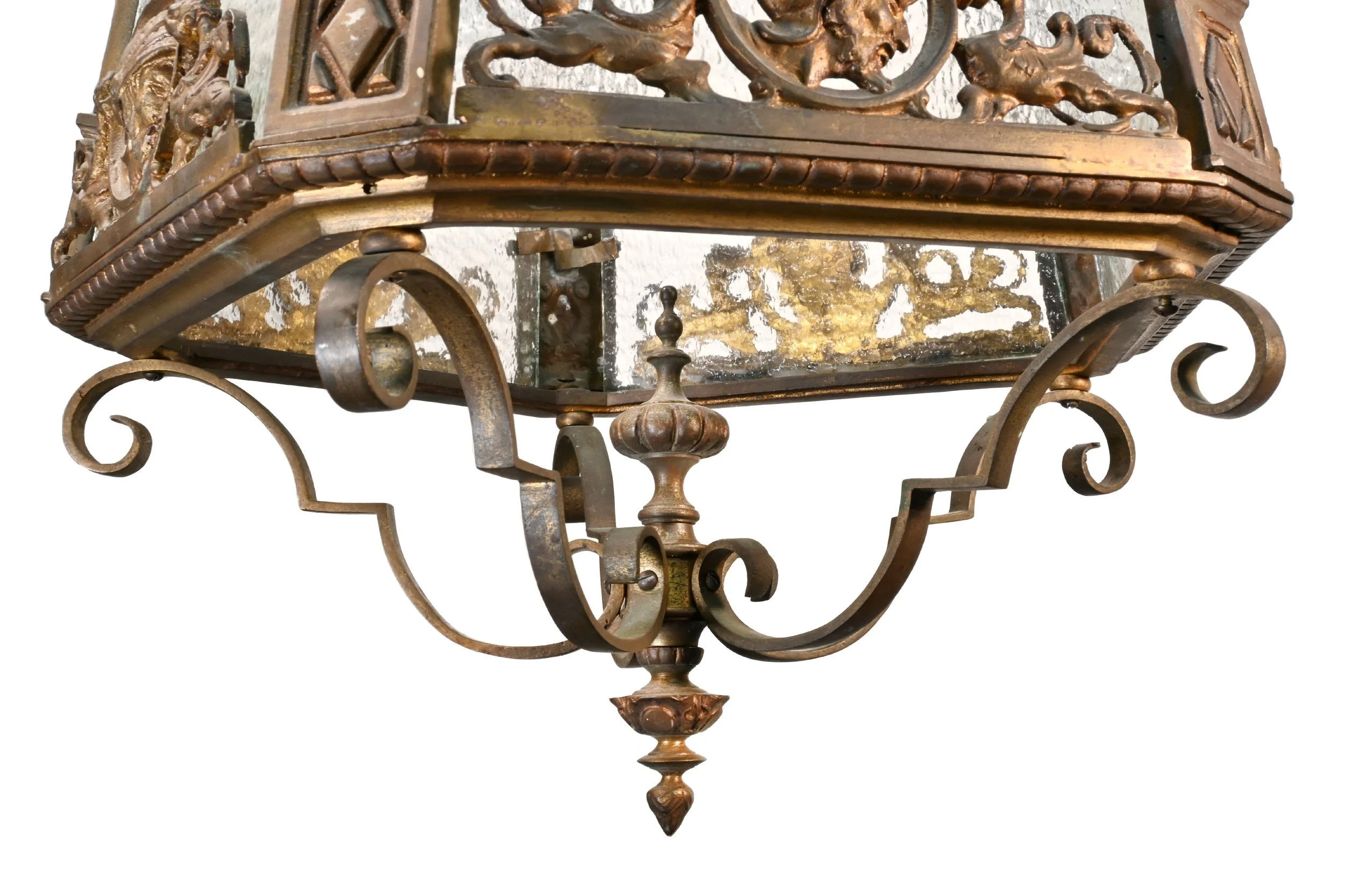 62681+ornate+lantern+style+pendant+with+soldier+and+cherub+details+and+hammered+glass+4.jpg