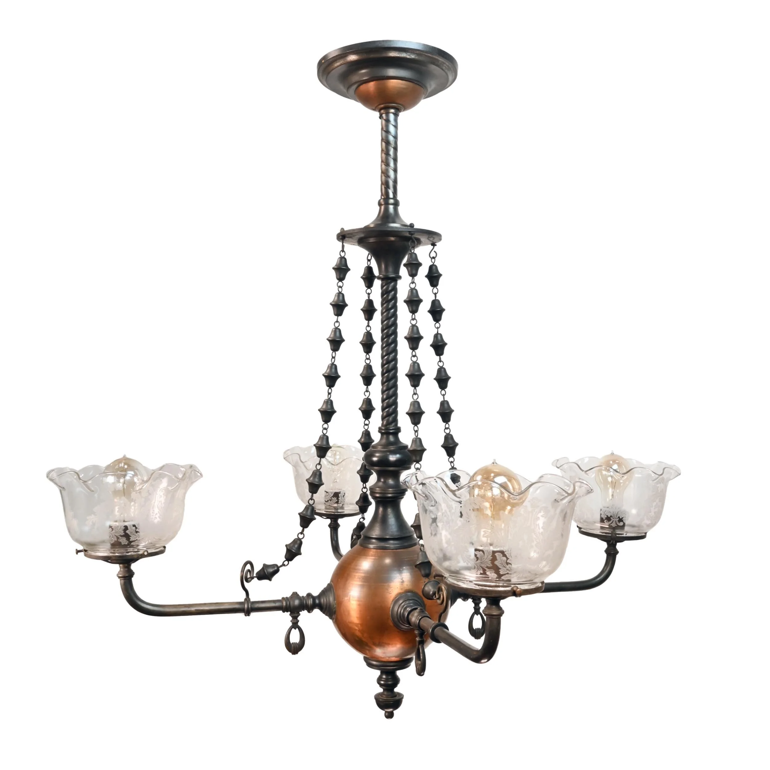 62666+brass+and+copper+converted+four+arm+chandelier+2.jpg