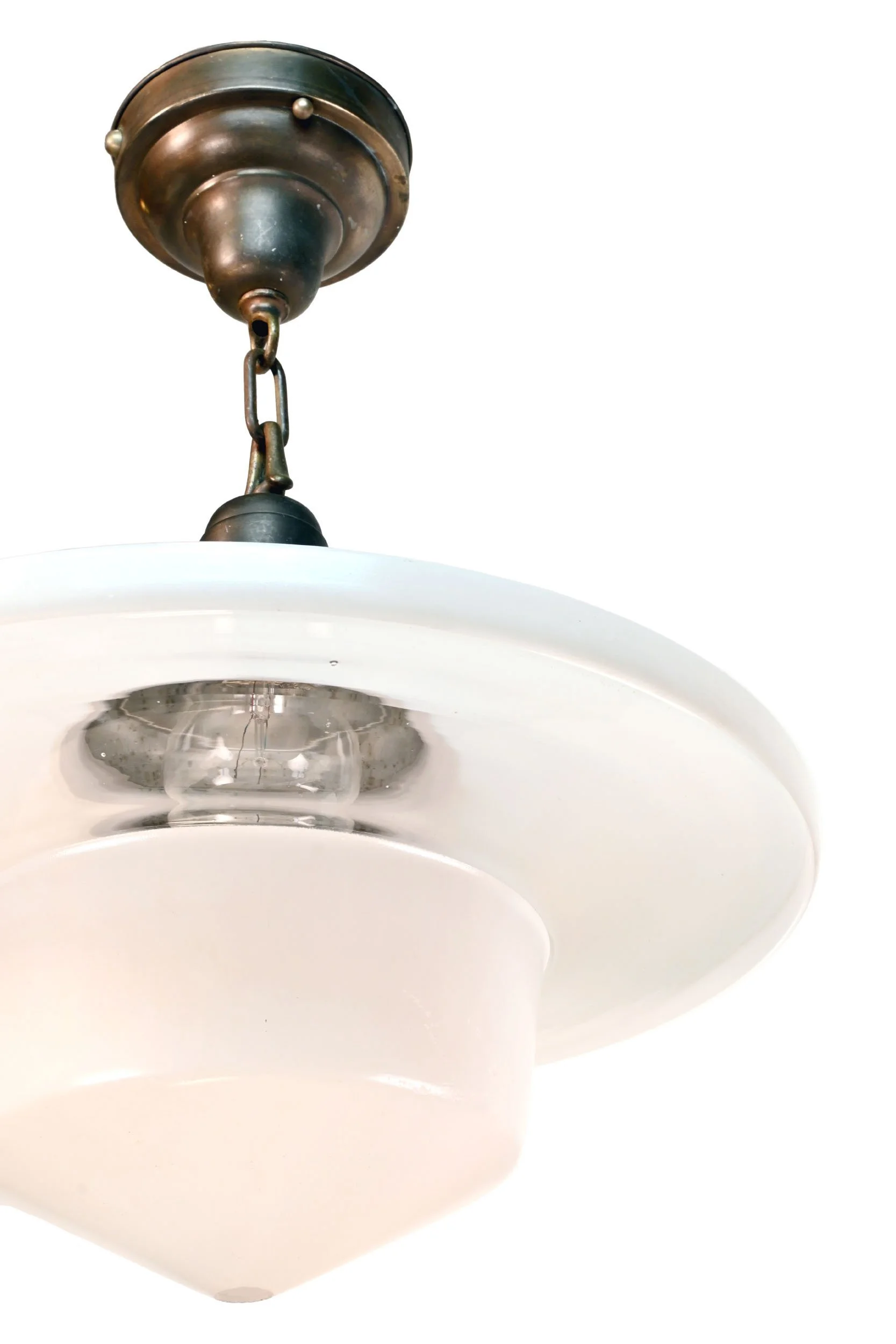 62720+early+electric+clear+and+white+shade+on+cast+brass+pendant+1.jpg