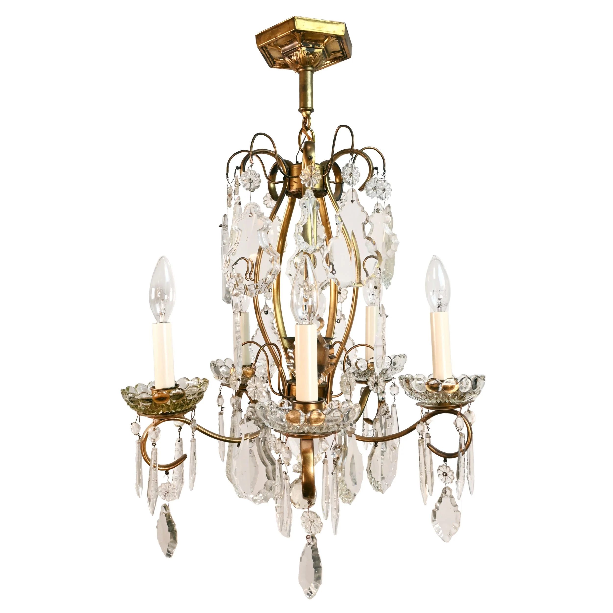 62742+brass+five+candle+chandelier+with+glass+bobeches+%26+crystals+1.jpg