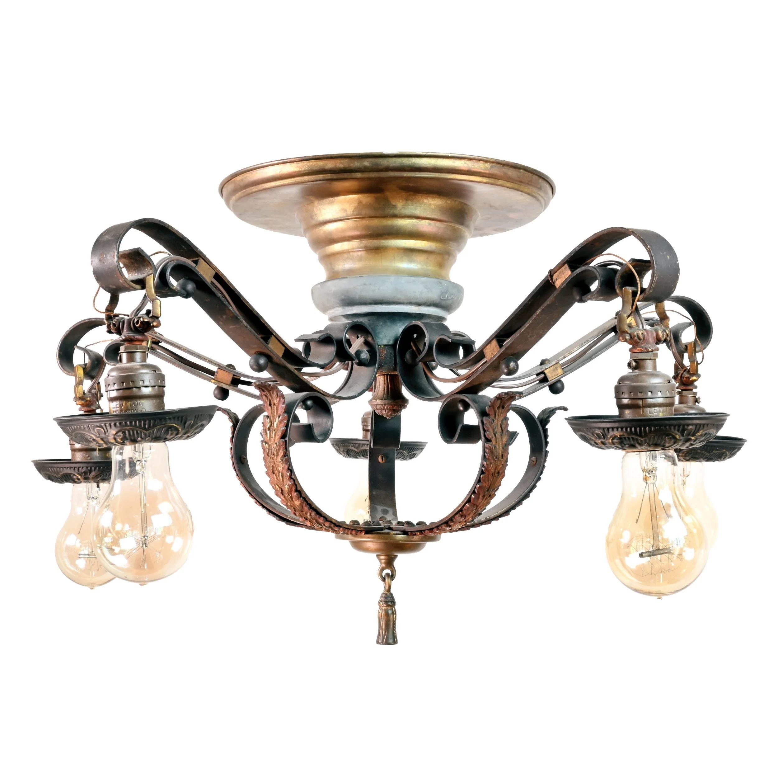 62670+copper+and+brass+five+bulb+flushmount+with+polychrome+1.jpg