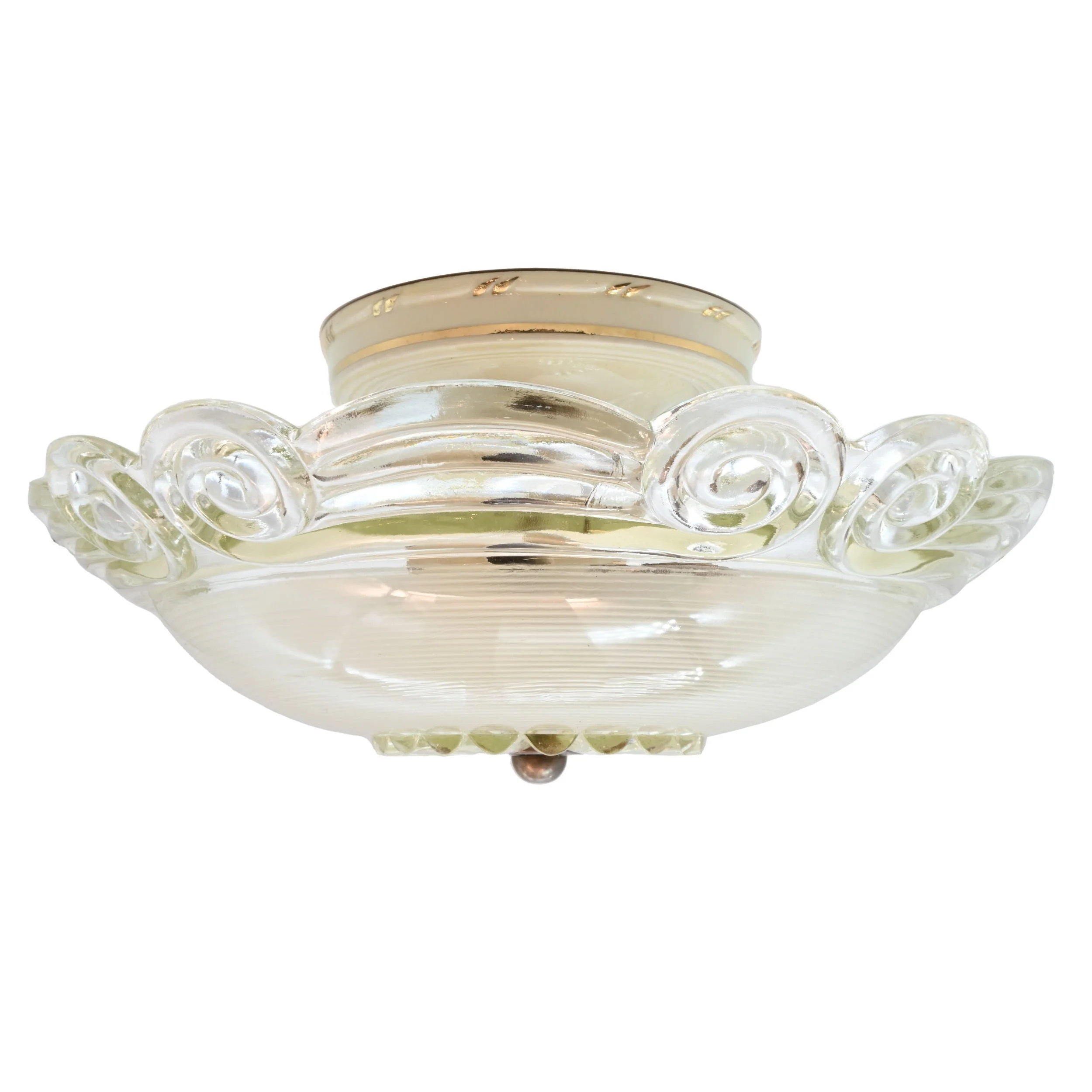 61578+gold+detailed+porcelain+three+bulb+flushmount+with+swirly+frosted+and+clear+shade+1.jpg
