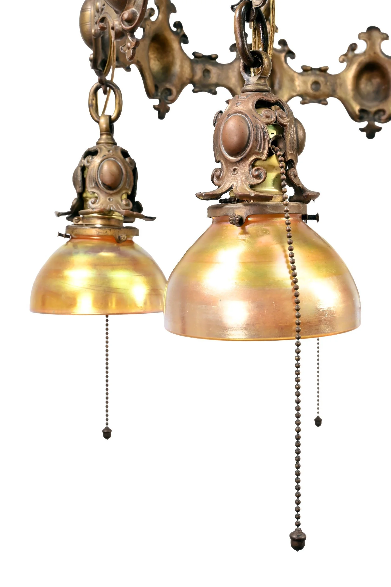 48542+bronze+six+shade+chandelier+with+tiffany+attributed+favrile+glass+shades+4.jpg