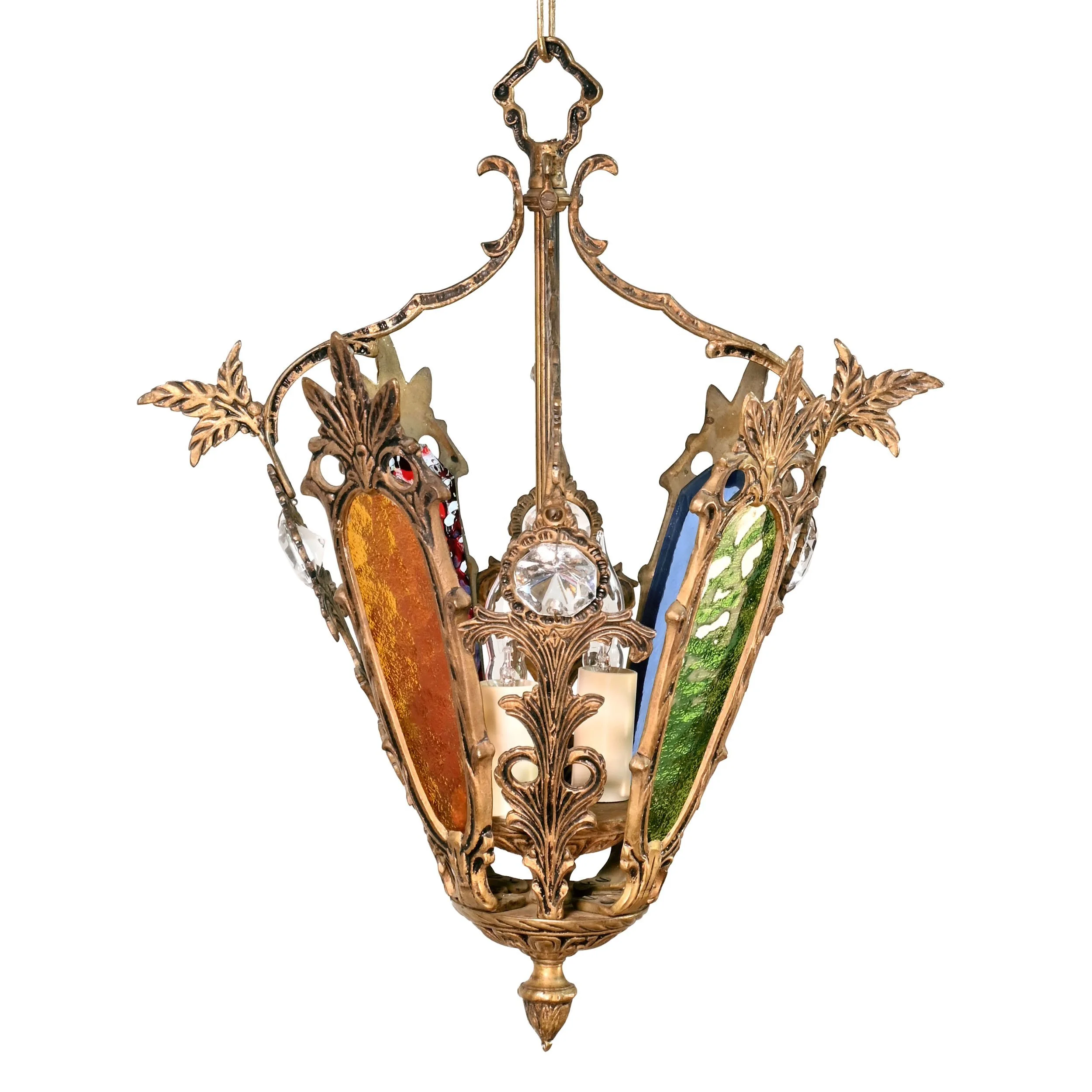 62947+brass+lantern+pendant+with+multicolored+glass+panels+2.jpg