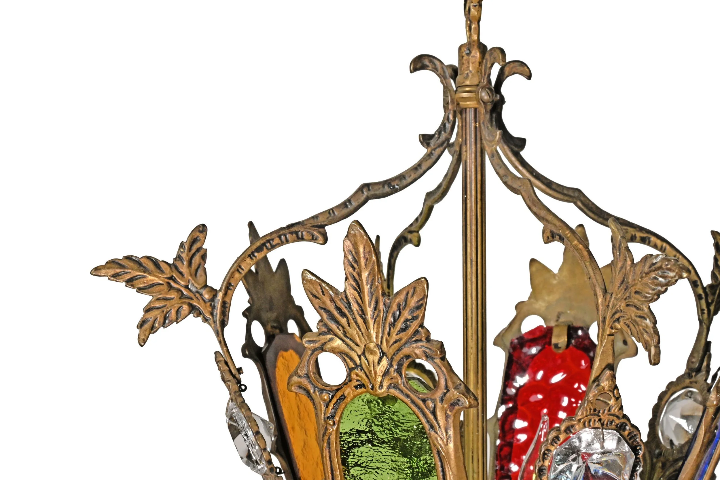 62947+brass+lantern+pendant+with+multicolored+glass+panels+1.jpg