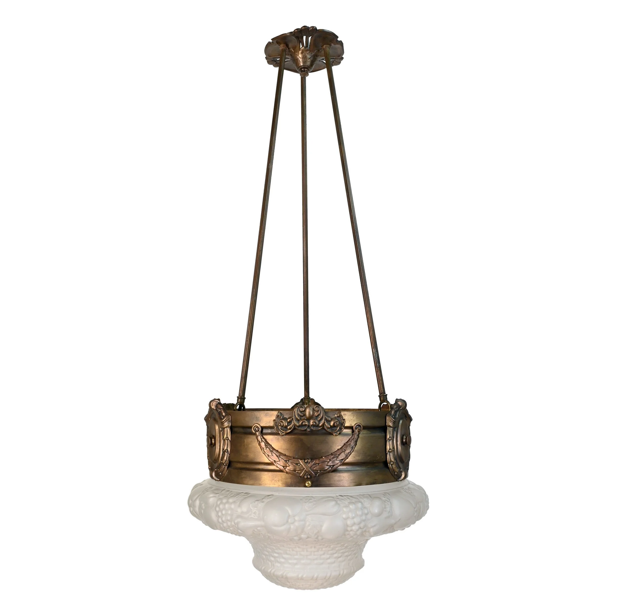 62888+french+brass+chandelier+with+garland+and+glass+bowl+with+woven+design+1.jpg