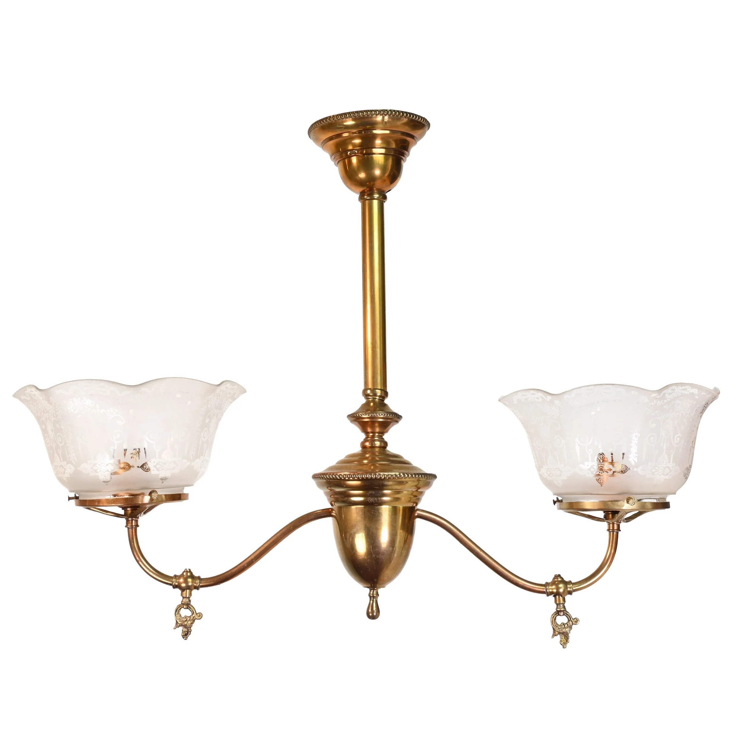 62936+brass+two+arm+converted+gas+pendant+with+ribbon+etched+shades+and+cast+leaf+gas+keys+1.jpg