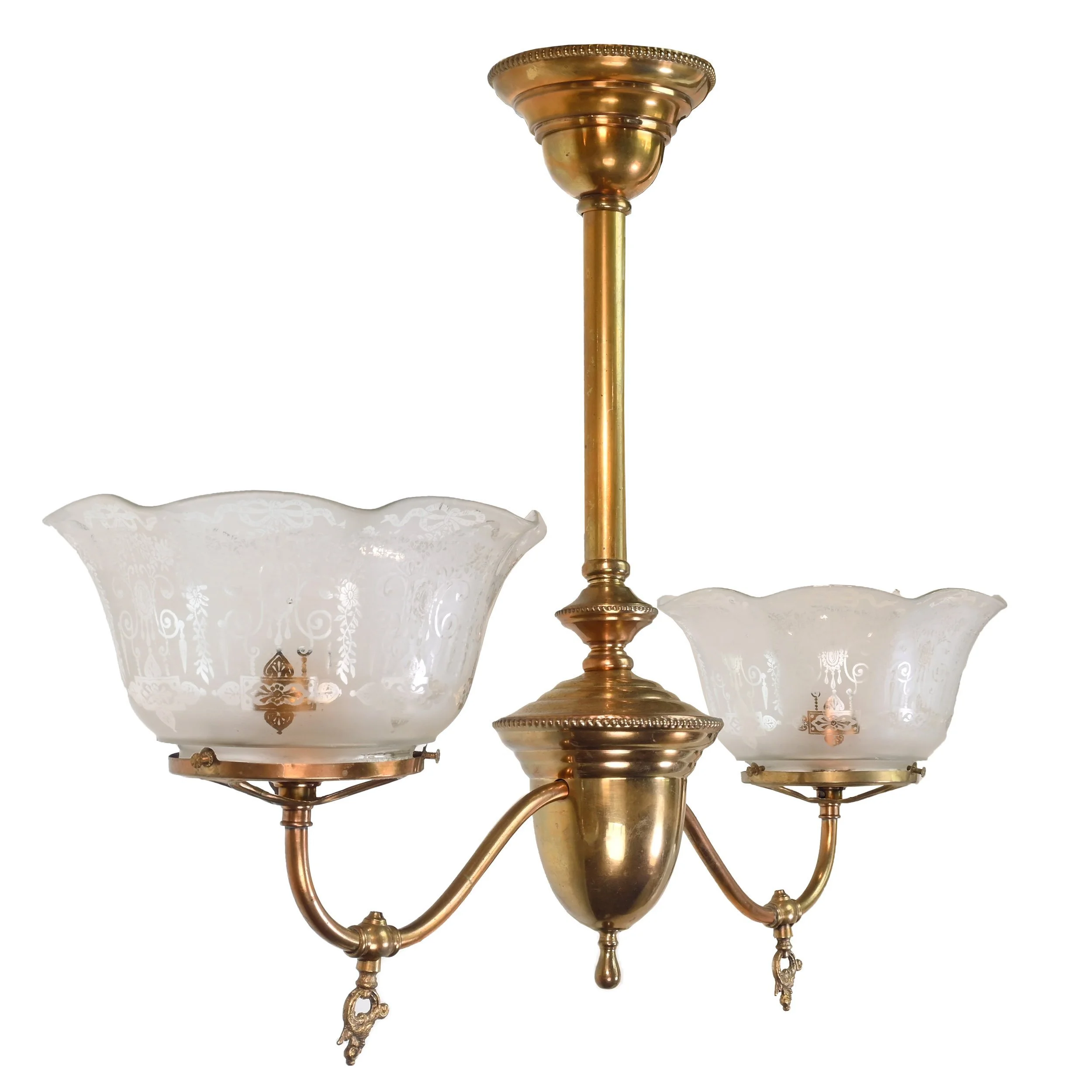 62936+brass+two+arm+converted+gas+pendant+with+ribbon+etched+shades+and+cast+leaf+gas+keys+2.jpg