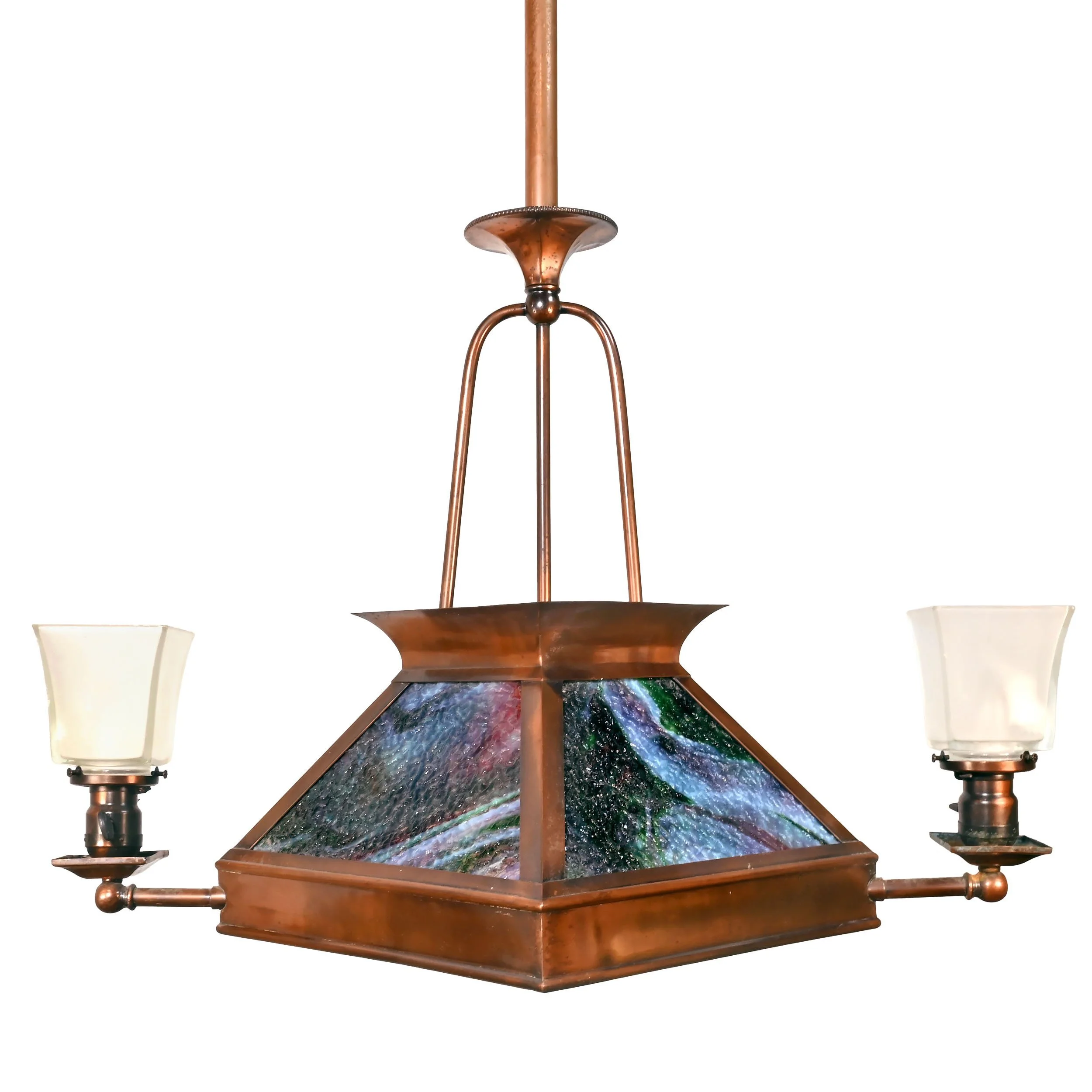 63012+converted+gas+copper+and+slag+glass+two+shade+chandelier+1.jpg