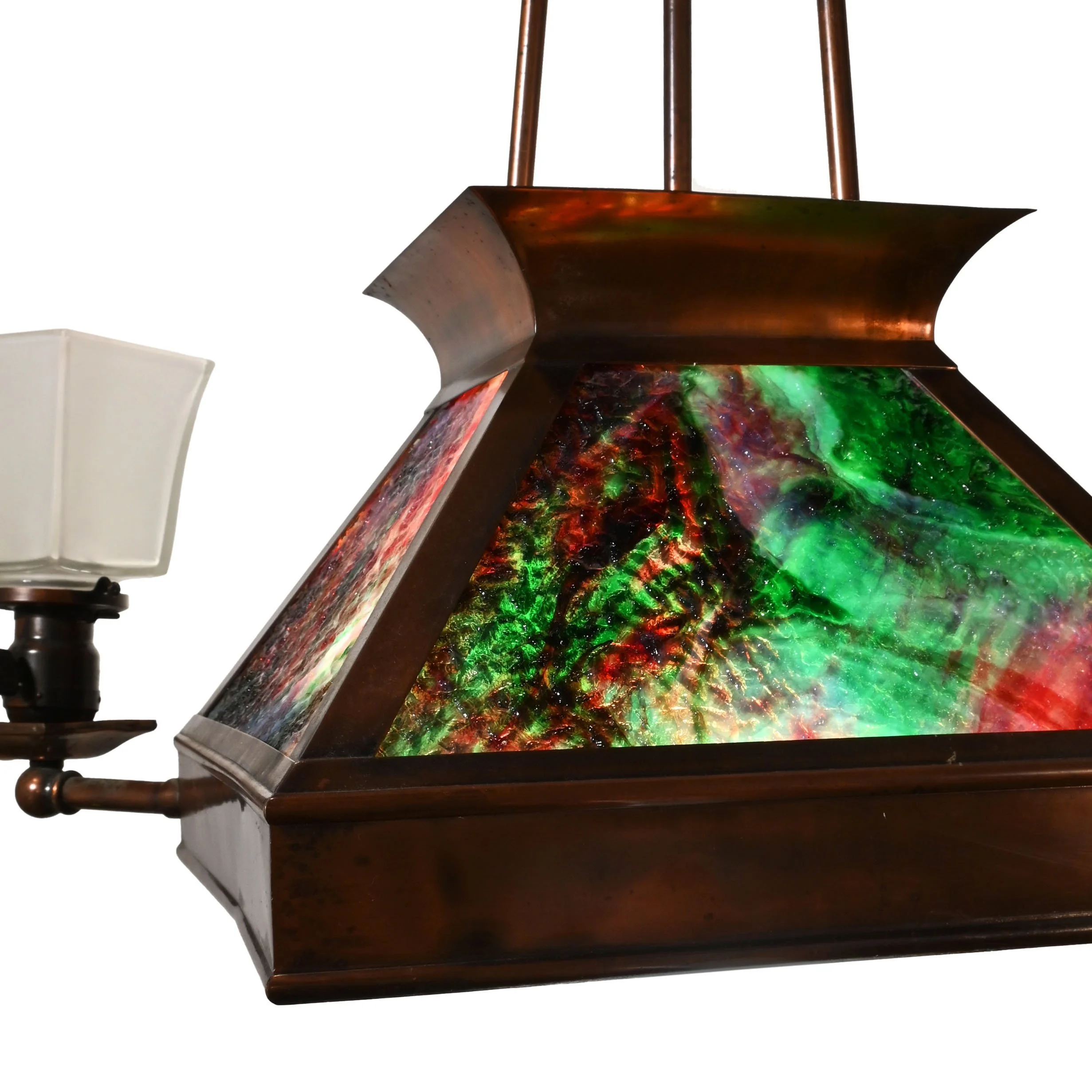 63012+converted+gas+copper+and+slag+glass+two+shade+chandelier+4.jpg