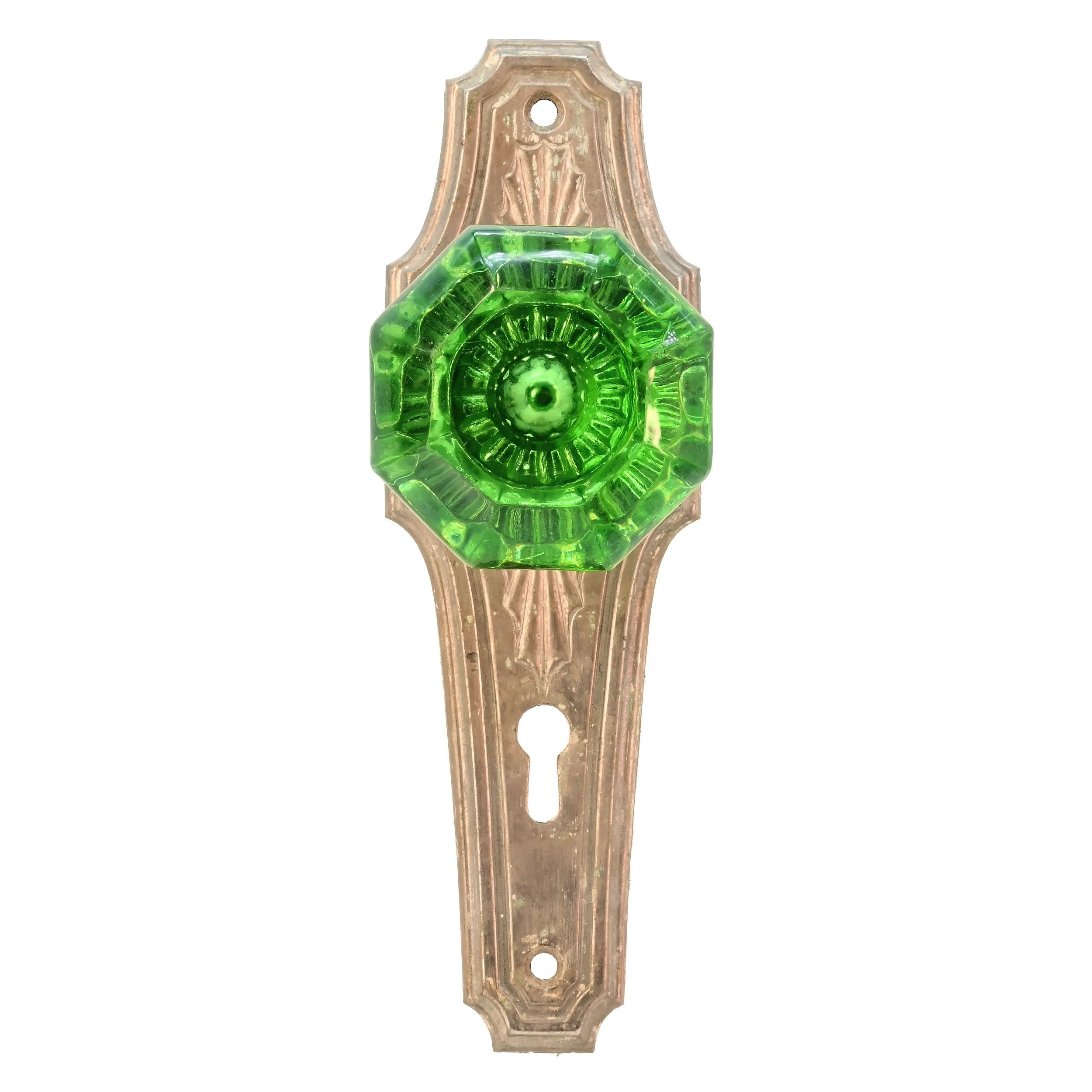 H62811+green+and+clear+glass+knob+set+with+deco+plates+2.jpg