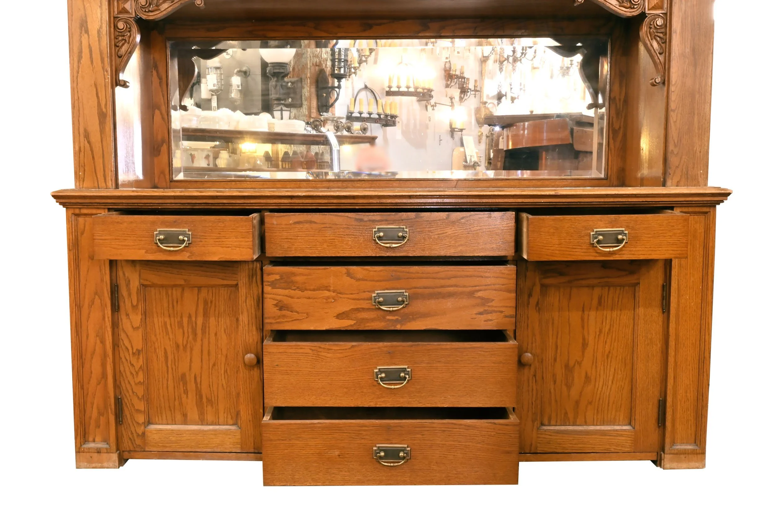 63070+oak+buffet+with+leafy+design+leaded+glass+uppers+3.jpg