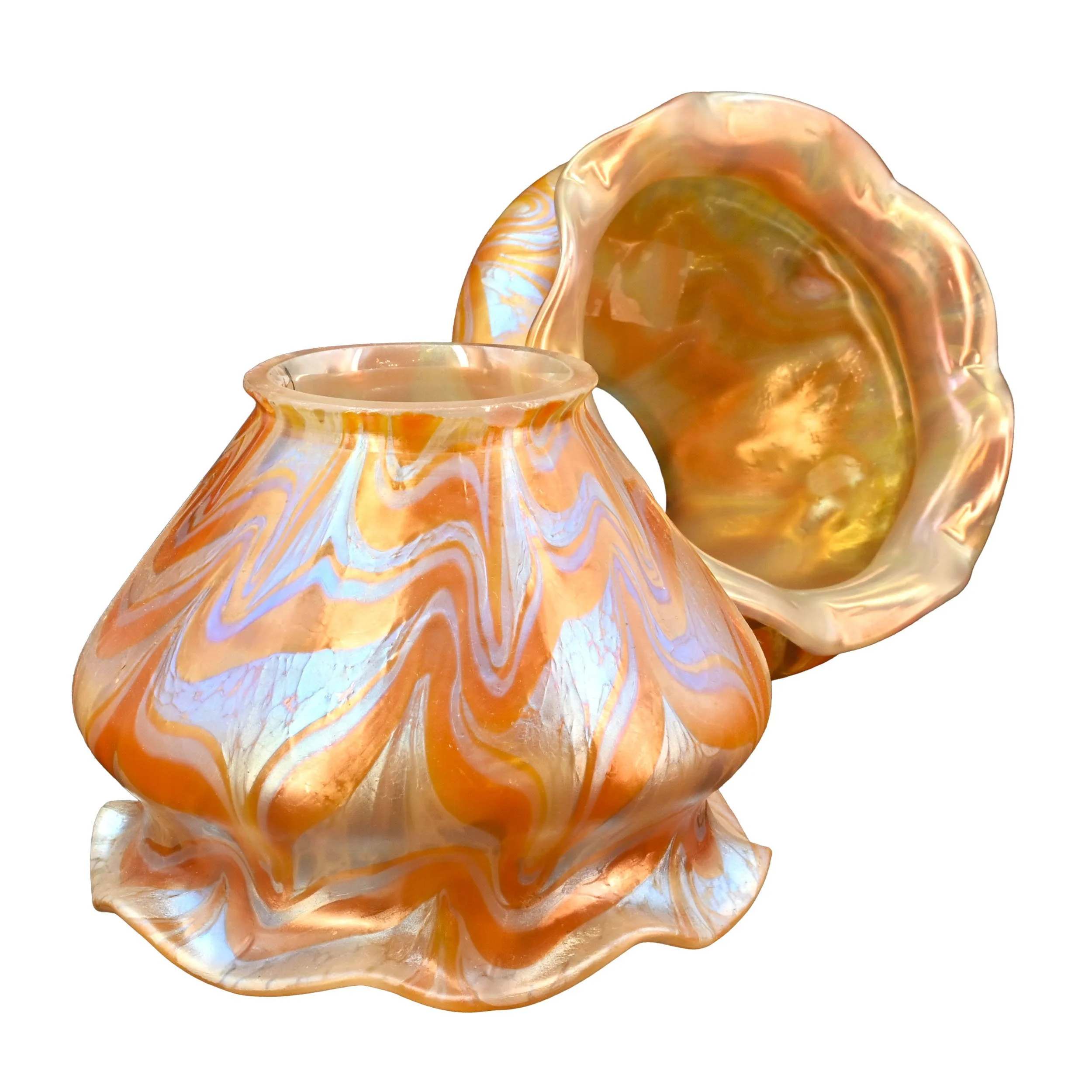 S62124+squat+swirled+orange+and+iridescent+art+glass+shade+2.jpg