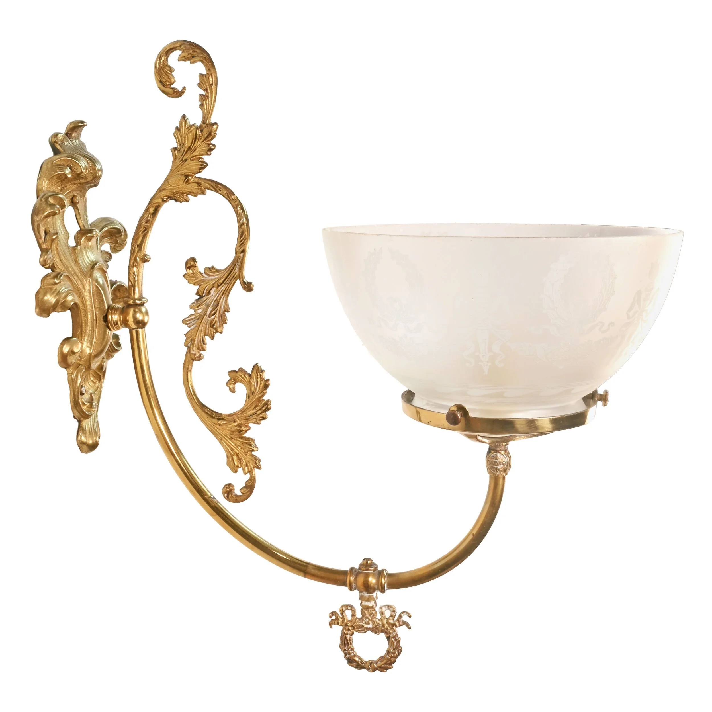 63095+pair+of+brass+rococo+sconces+with+wreath+detail+and+wreath+etched+shades+3.jpg