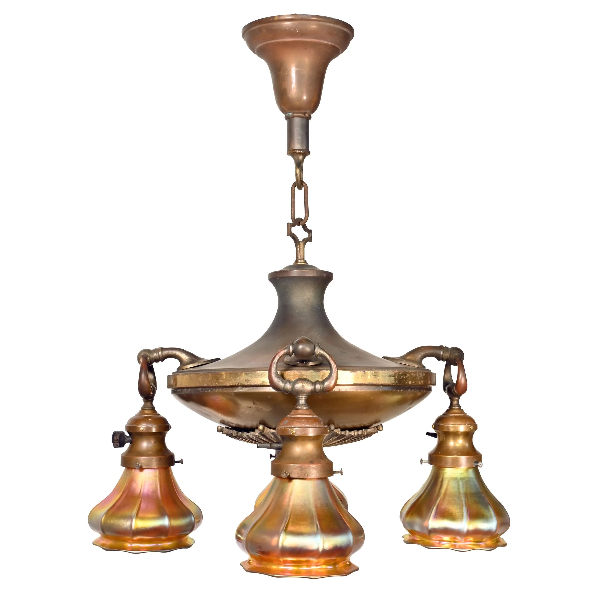 63113+brass+four+light+chandelier+with+sunburst+detail+and+aurene+shades+2.jpg