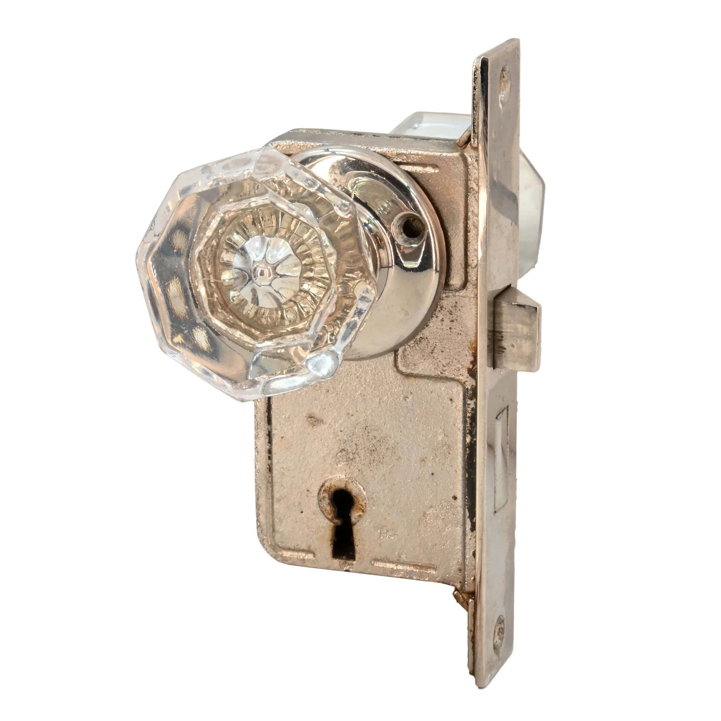 H63106+petite+glass+and+nickel+hexagonal+french+door+knobsets+1.jpg