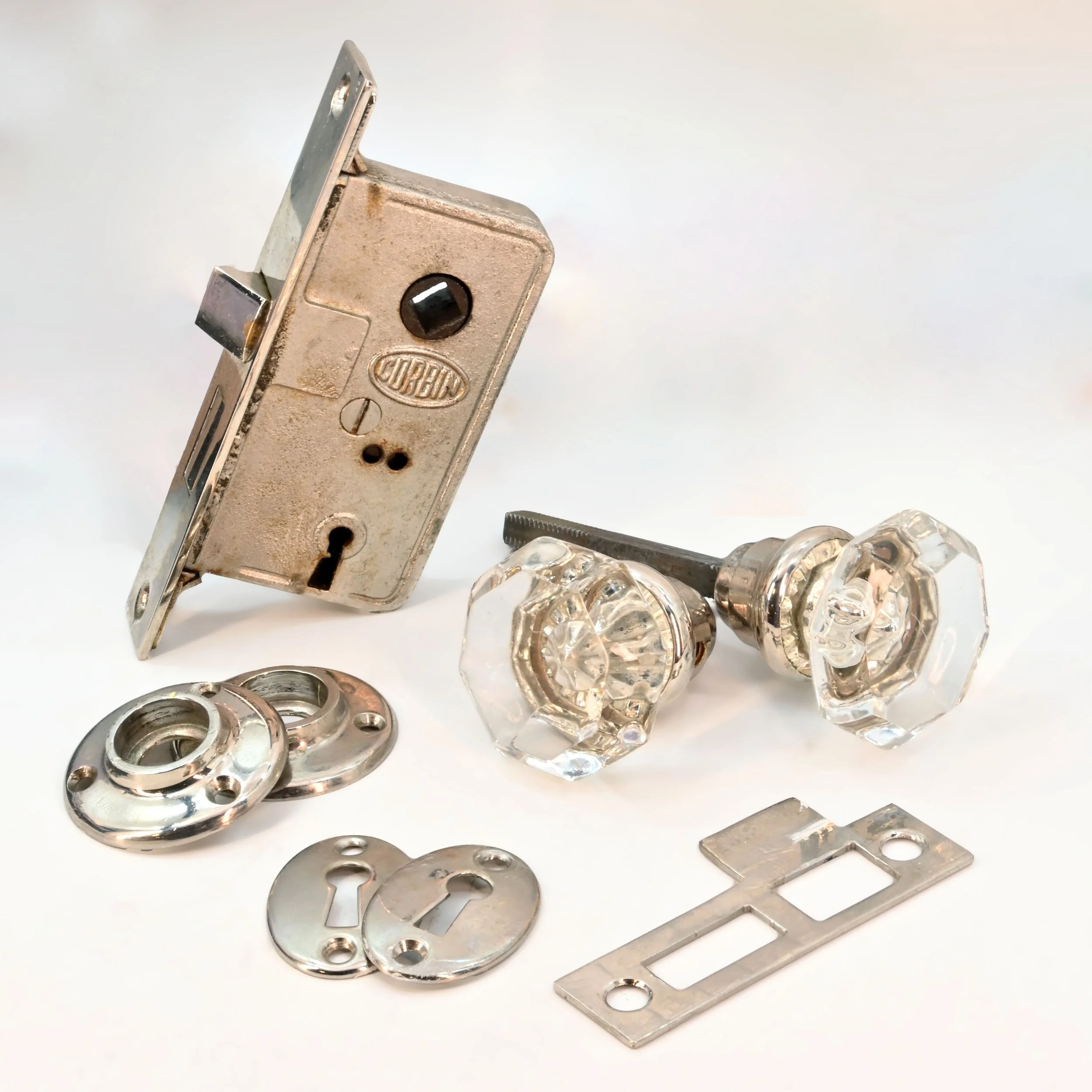 H63106+petite+glass+and+nickel+hexagonal+french+door+knobsets+2.jpg
