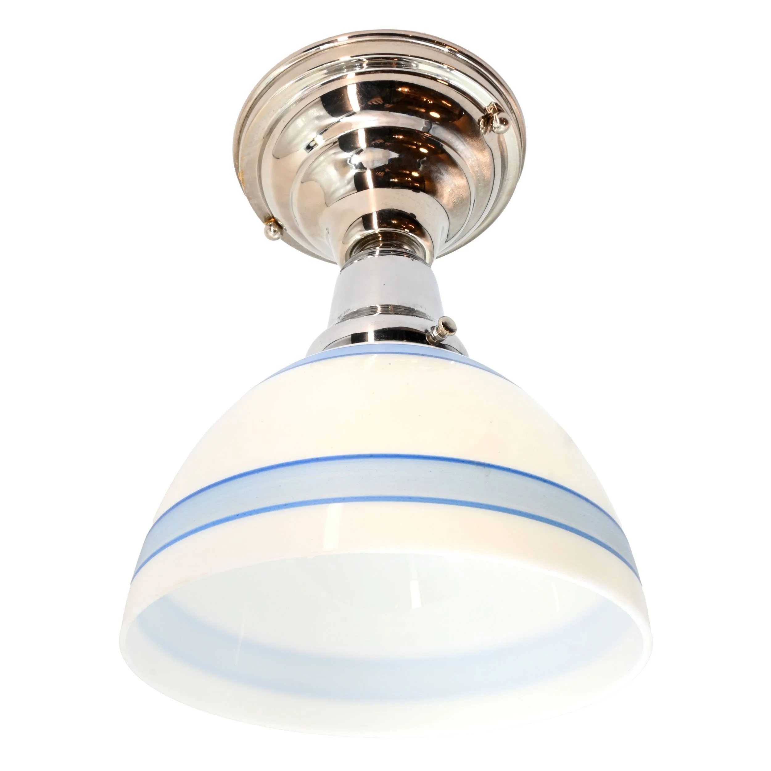 63148+deco+blue+striped+shade+on+nickel+flush+mount+1.jpg