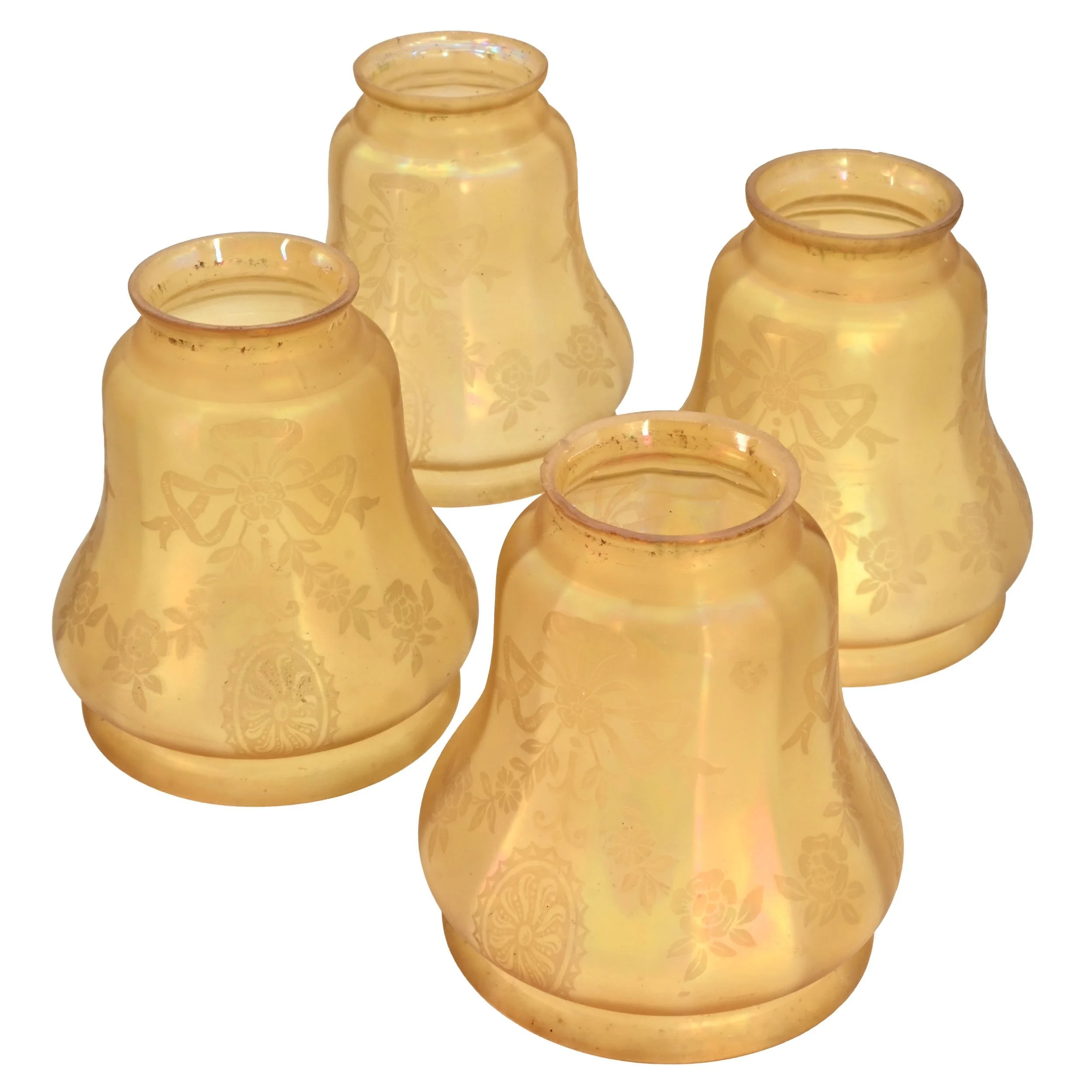 S63091+amber+iridiescent+etched+glass+shades+with+bows+and+garland+1.jpg