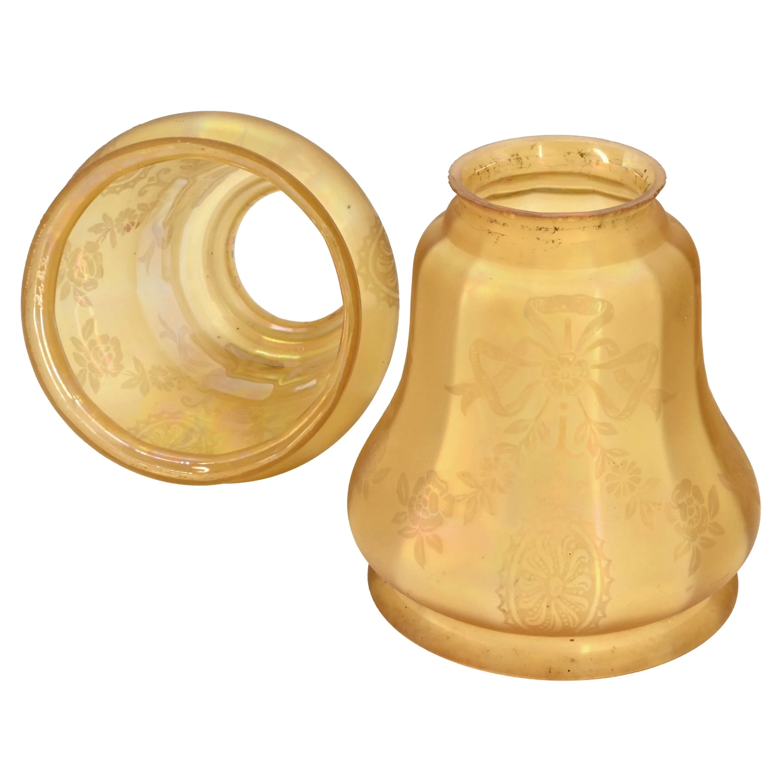 S63091+amber+iridiescent+etched+glass+shades+with+bows+and+garland+2.jpg