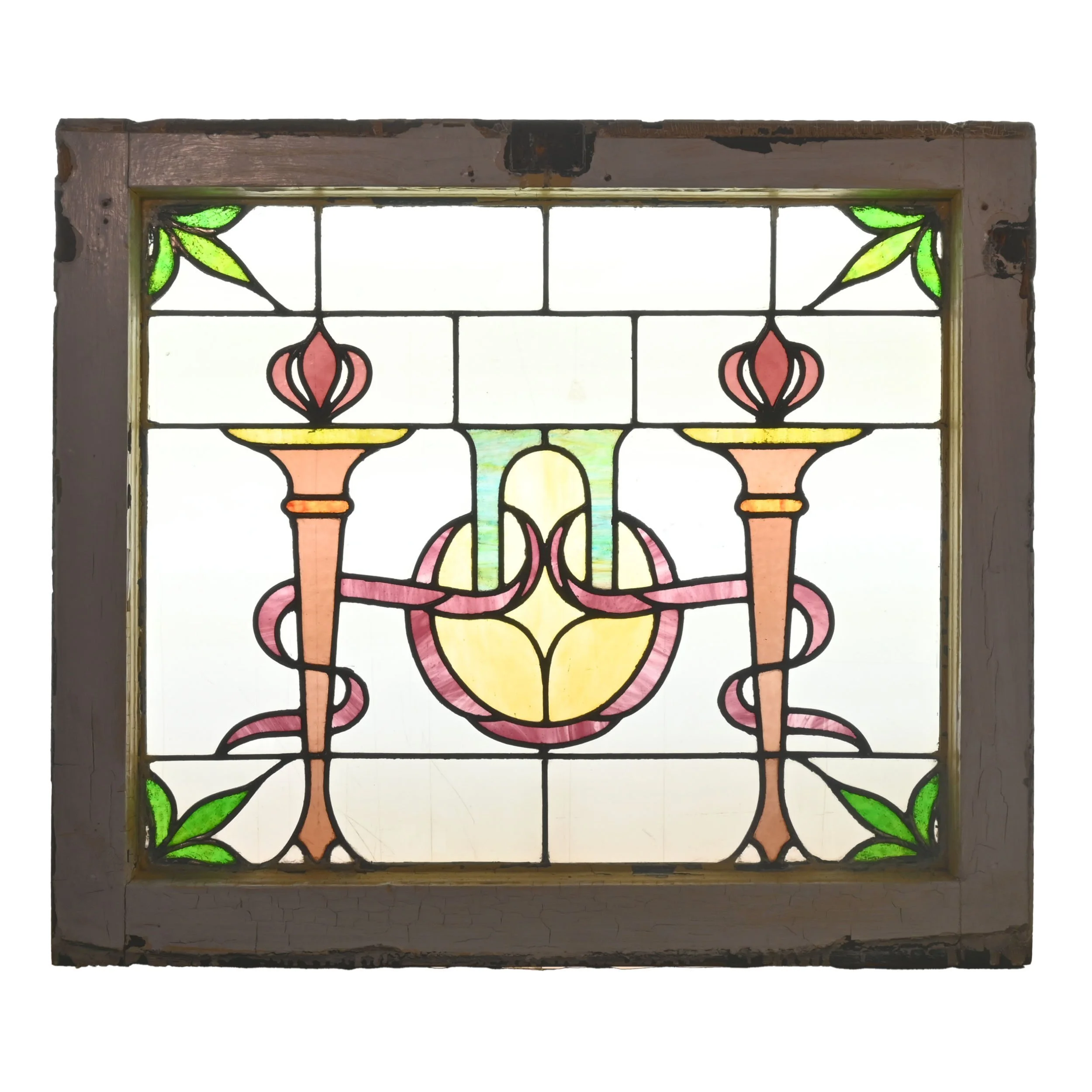 63205+art+nouveau+leaded+glass+window+with+torches+3.jpg