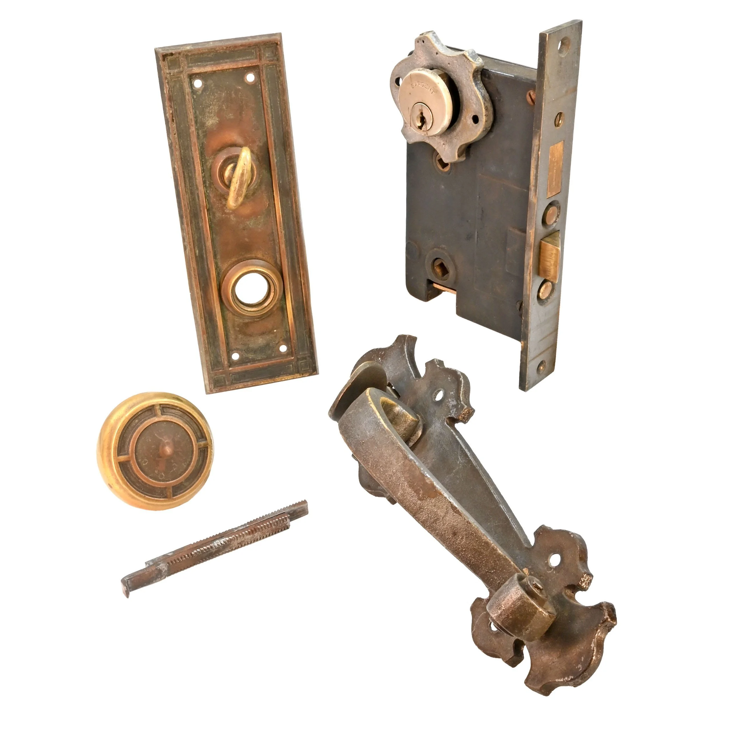 H62608+brass+and+steel+sargent+tudor+thumblatch+set+3.jpg