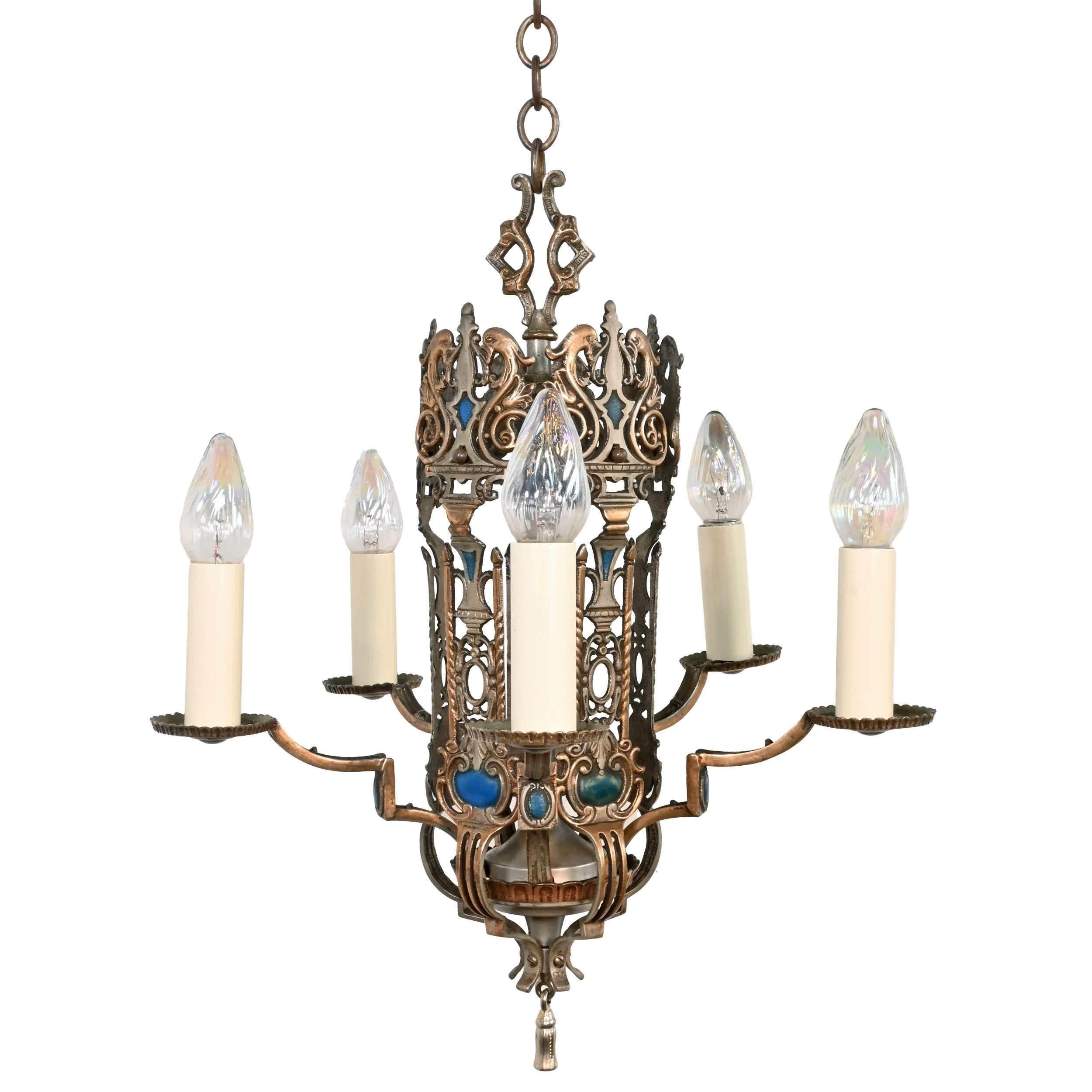 24026+silver+plated+five+candle+chandelier+with+dolphins+and+blue+details+2.jpg