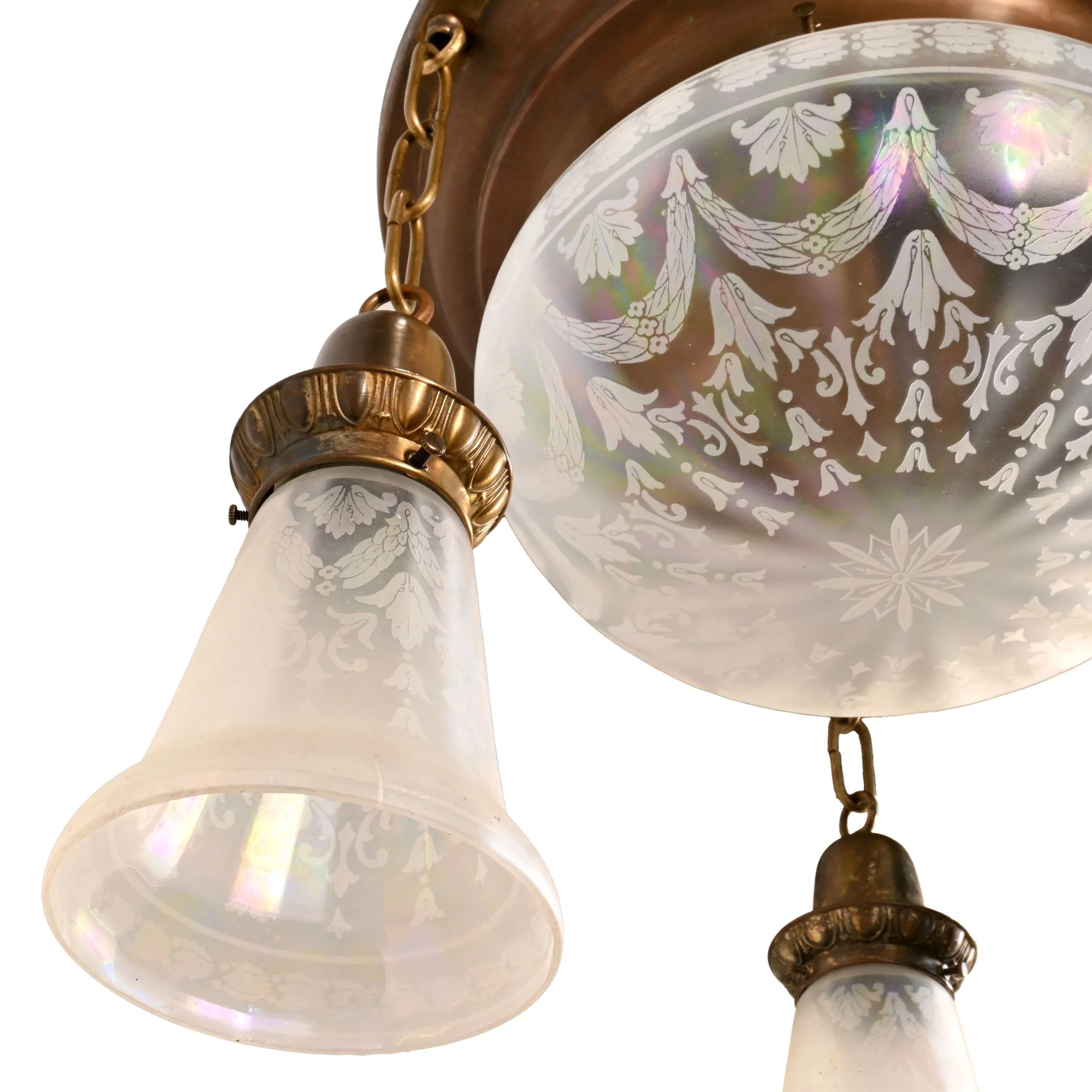24057+brass+three+shade+chandelier+with+iridescent+bowl+3.jpg